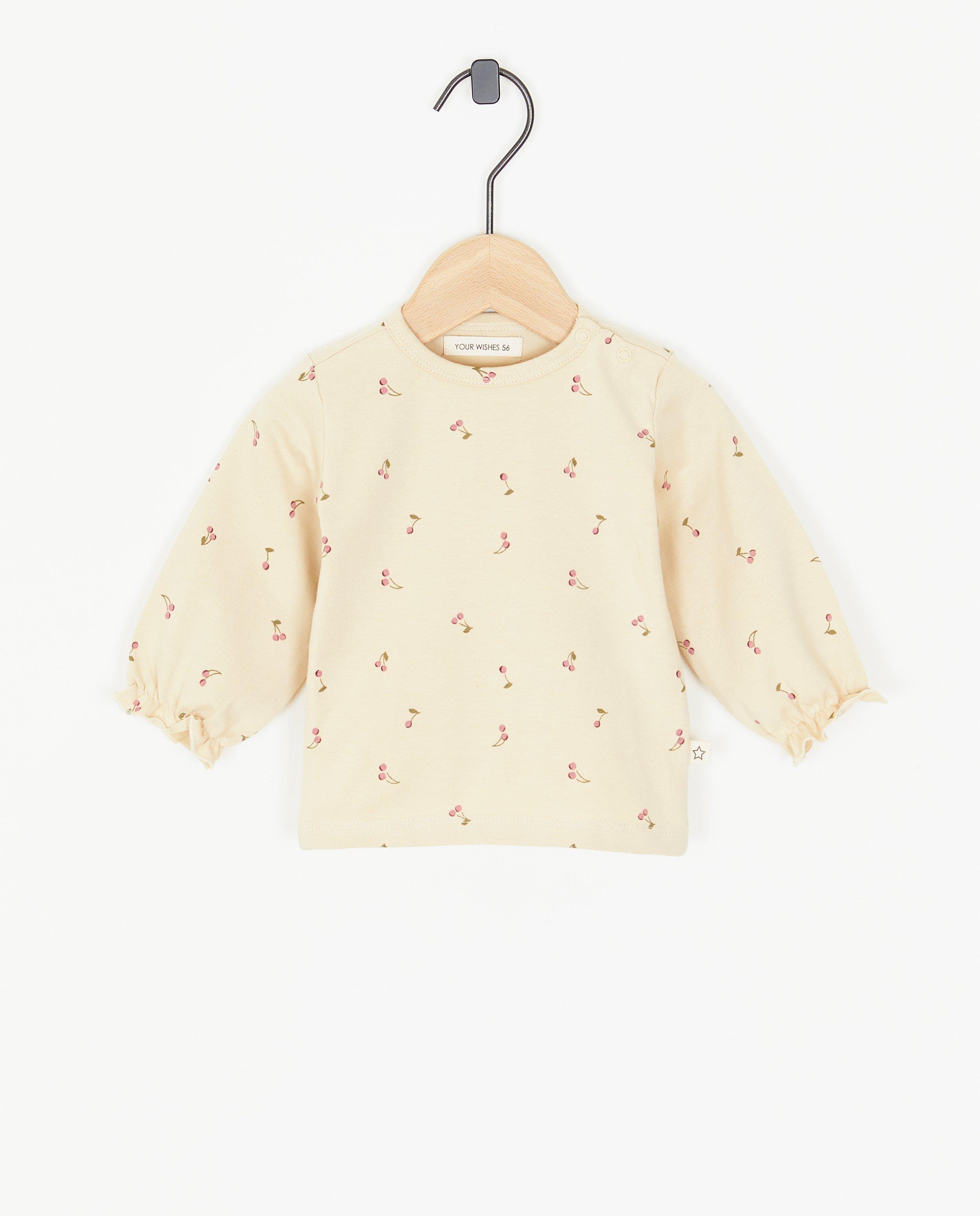 Beige longsleeve met print - null - Your Wishes