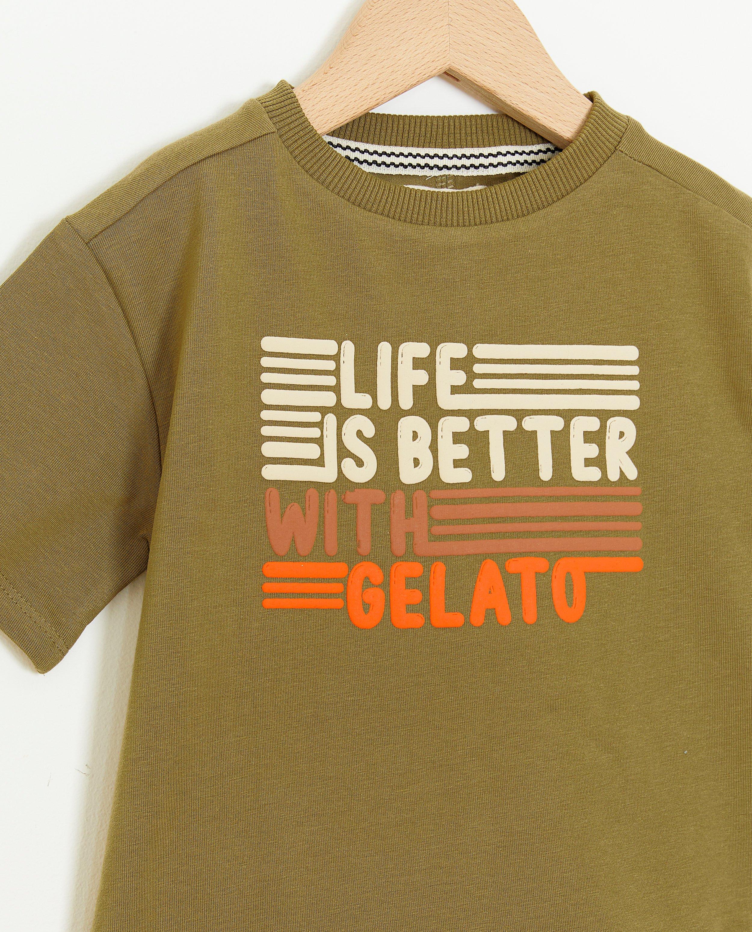 T-shirts - Groen T-shirt met print