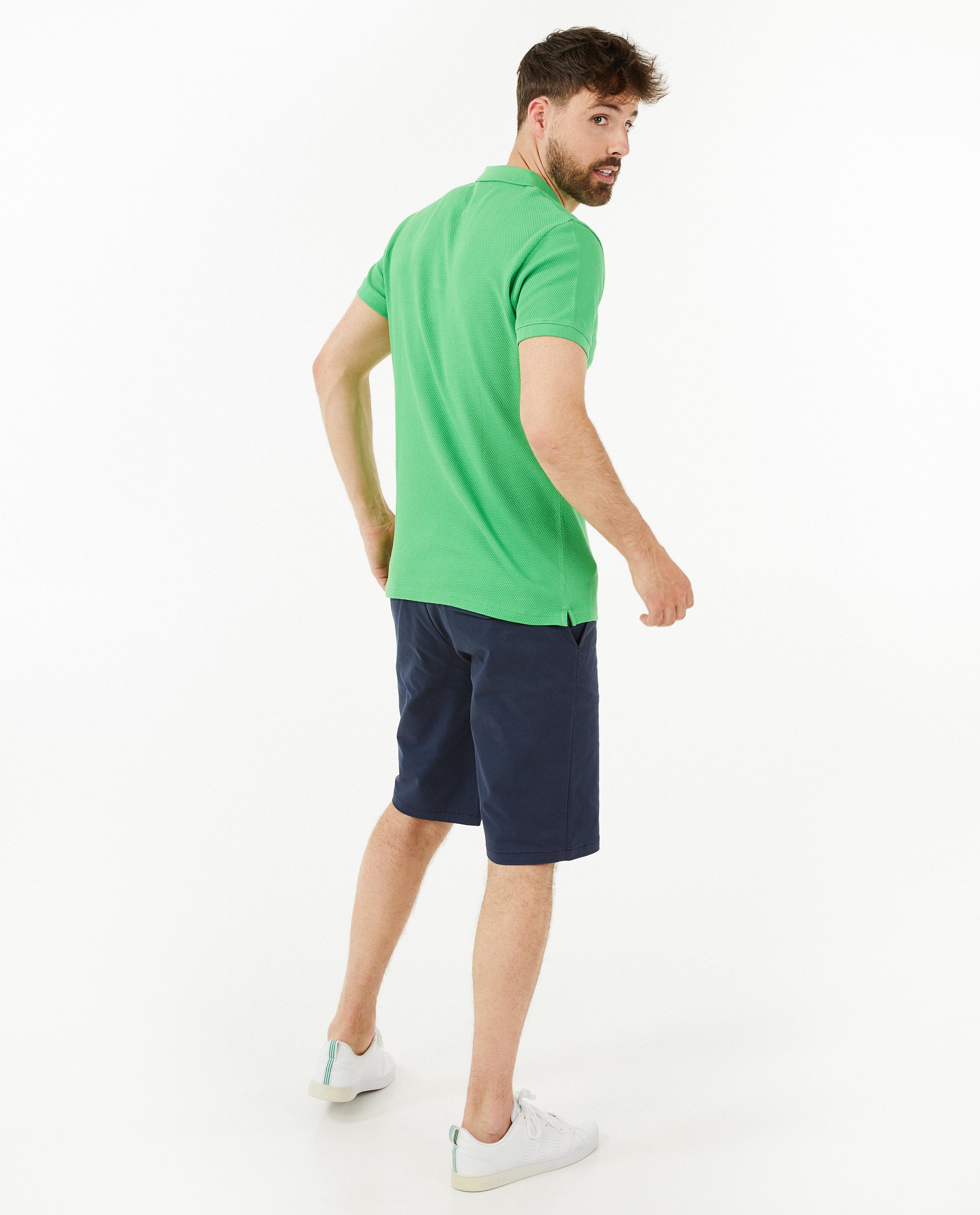 Polo met structuur, slim fit - Product Detail - felgroen - afbeelding nummer 3