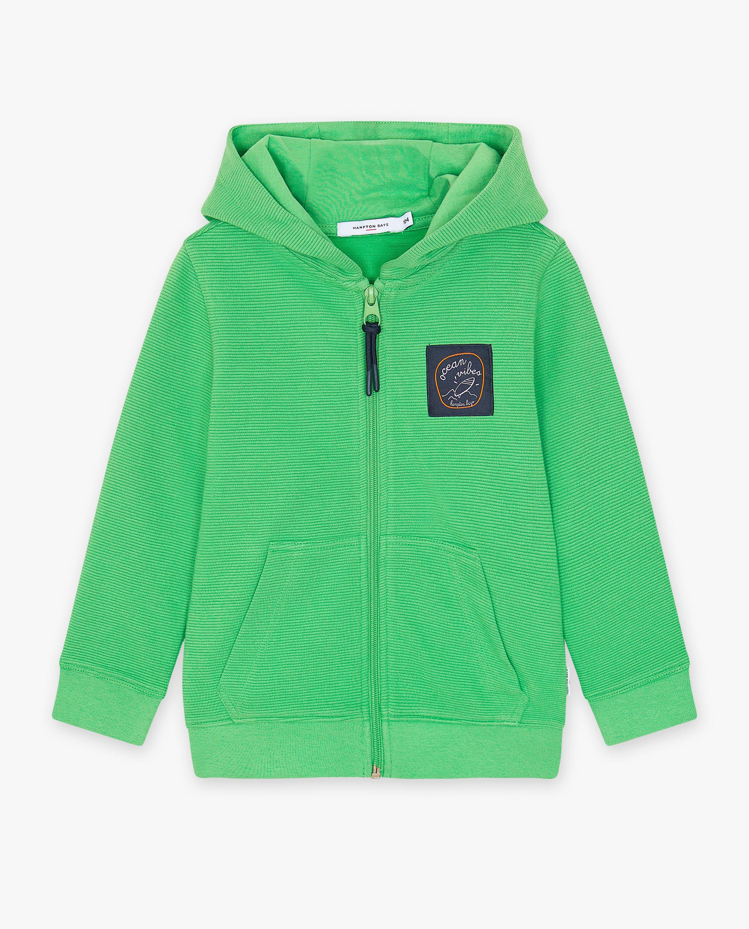 Cardigan - Groene cardigan met kap