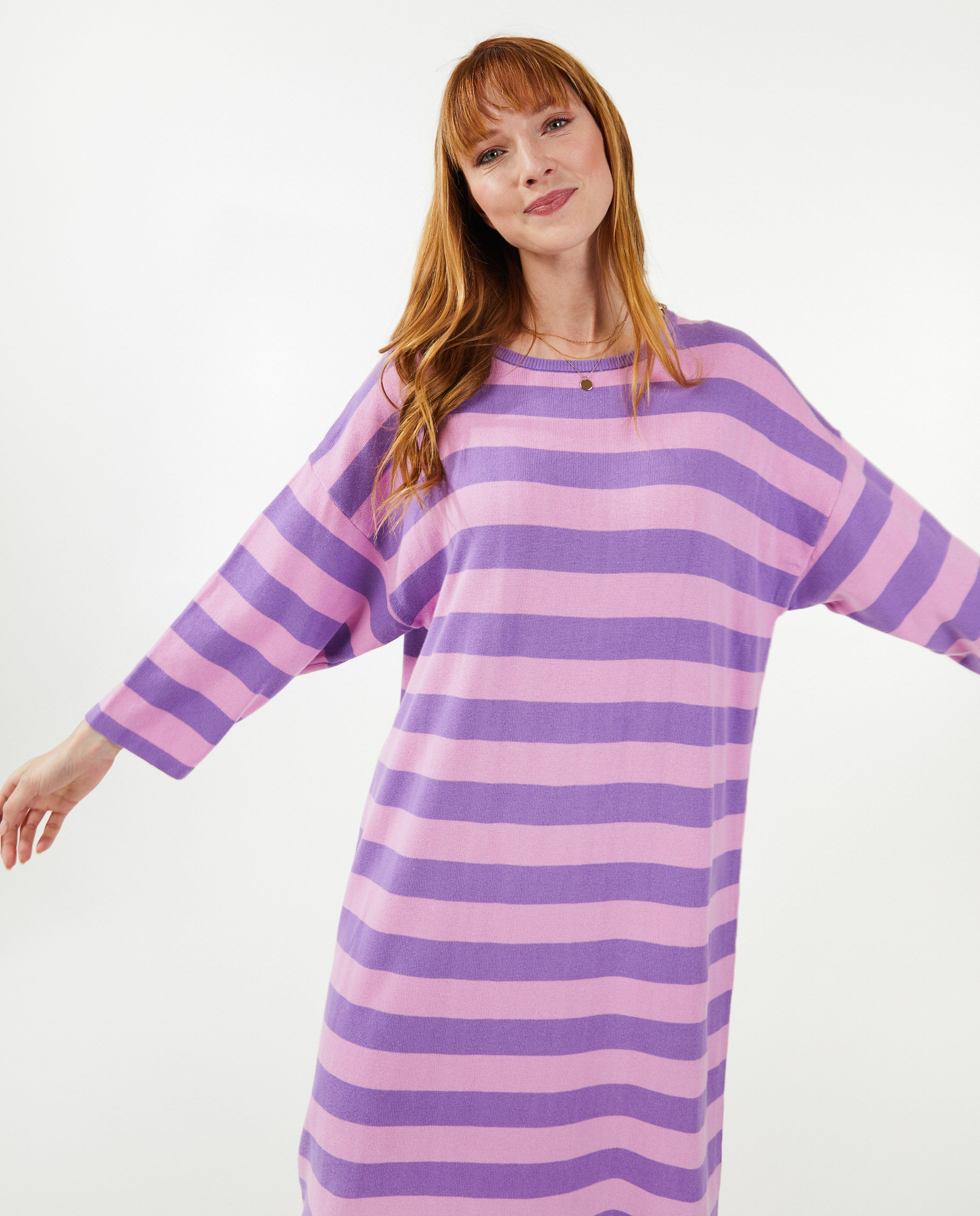 Robe violette à rayures - null - Sora