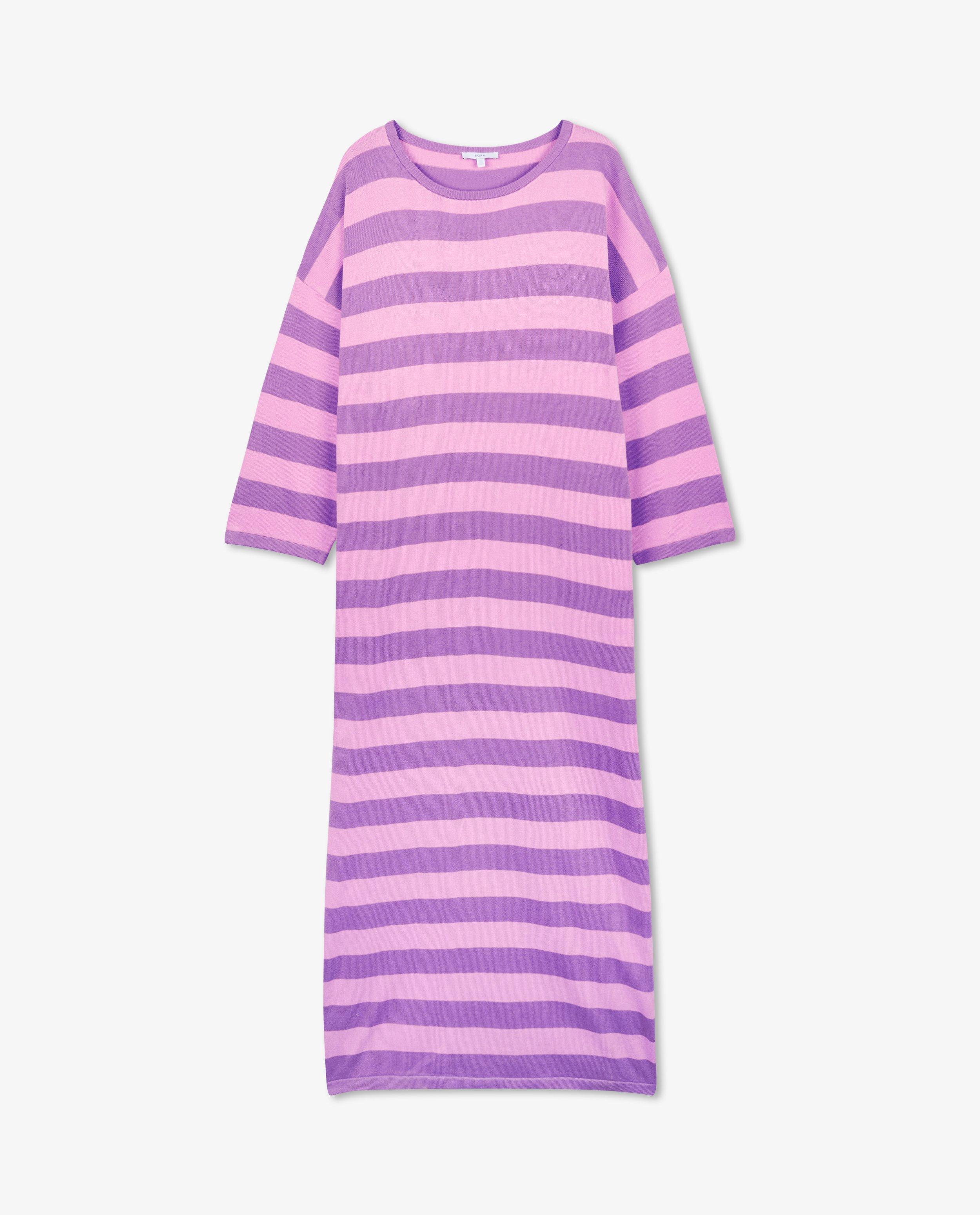 Robes - Robe violette à rayures