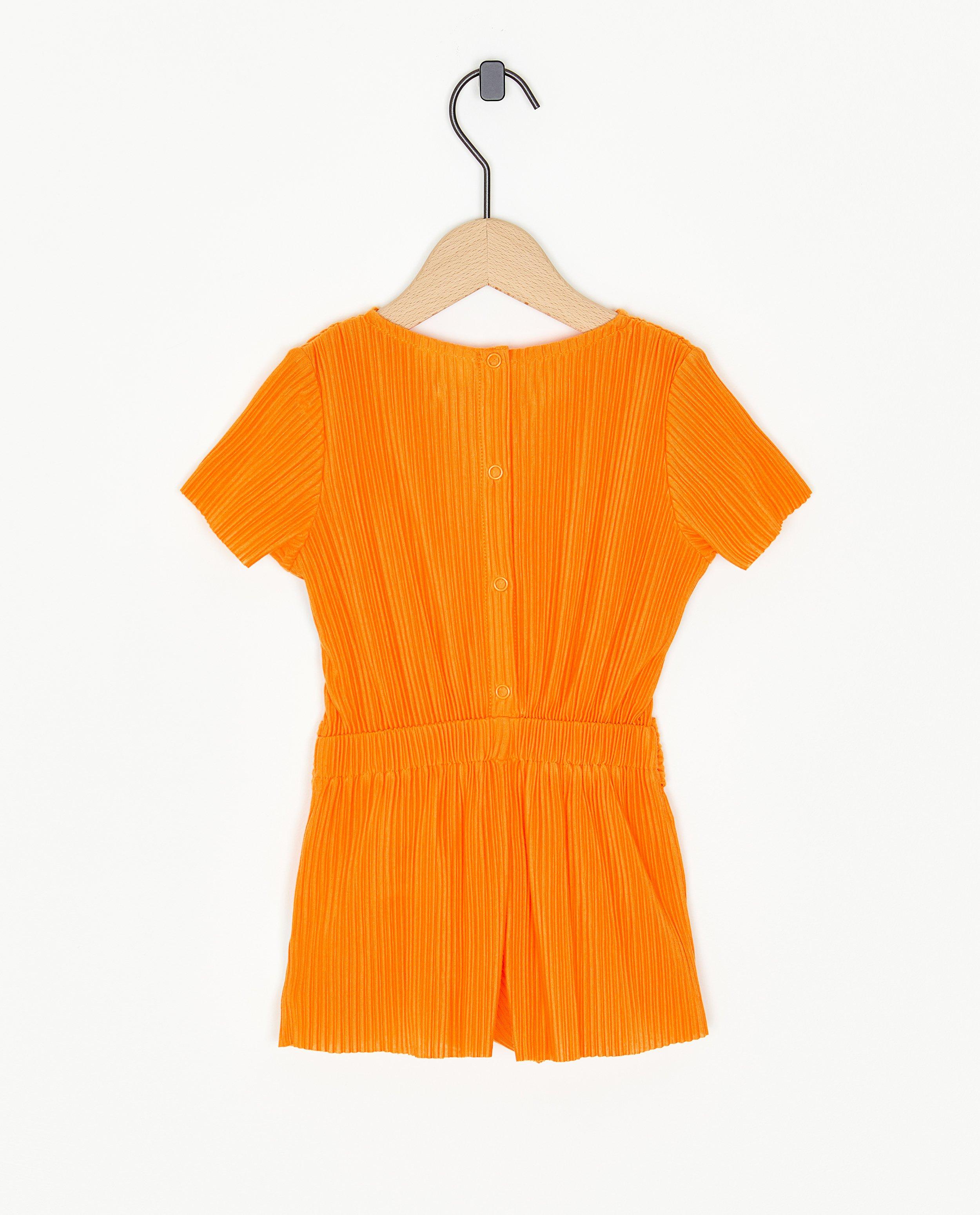 Jumpsuit - Oranje jumpsuit met rib, baby
