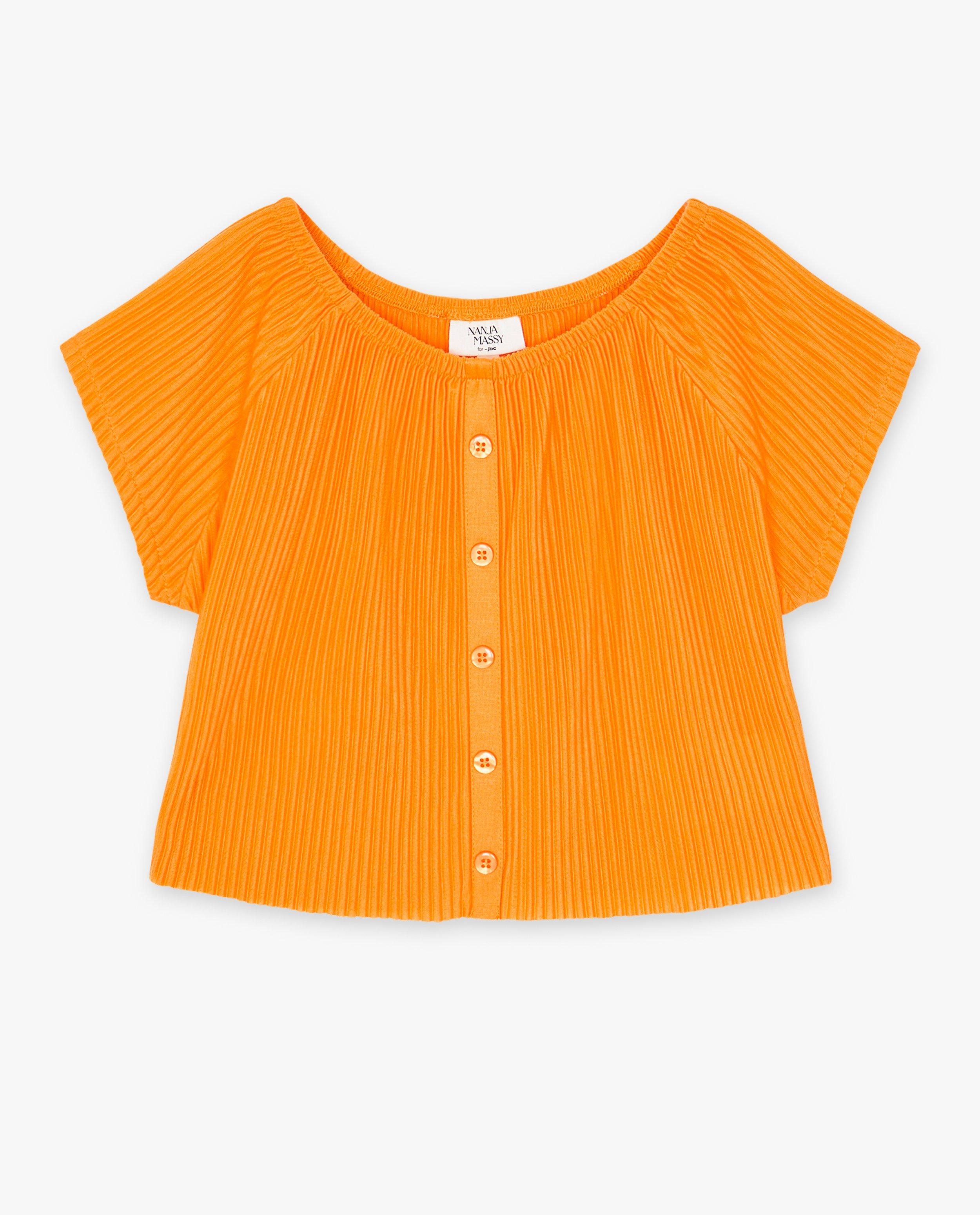 T-shirts - Oranje T-shirt met rib, 2-7 jaar