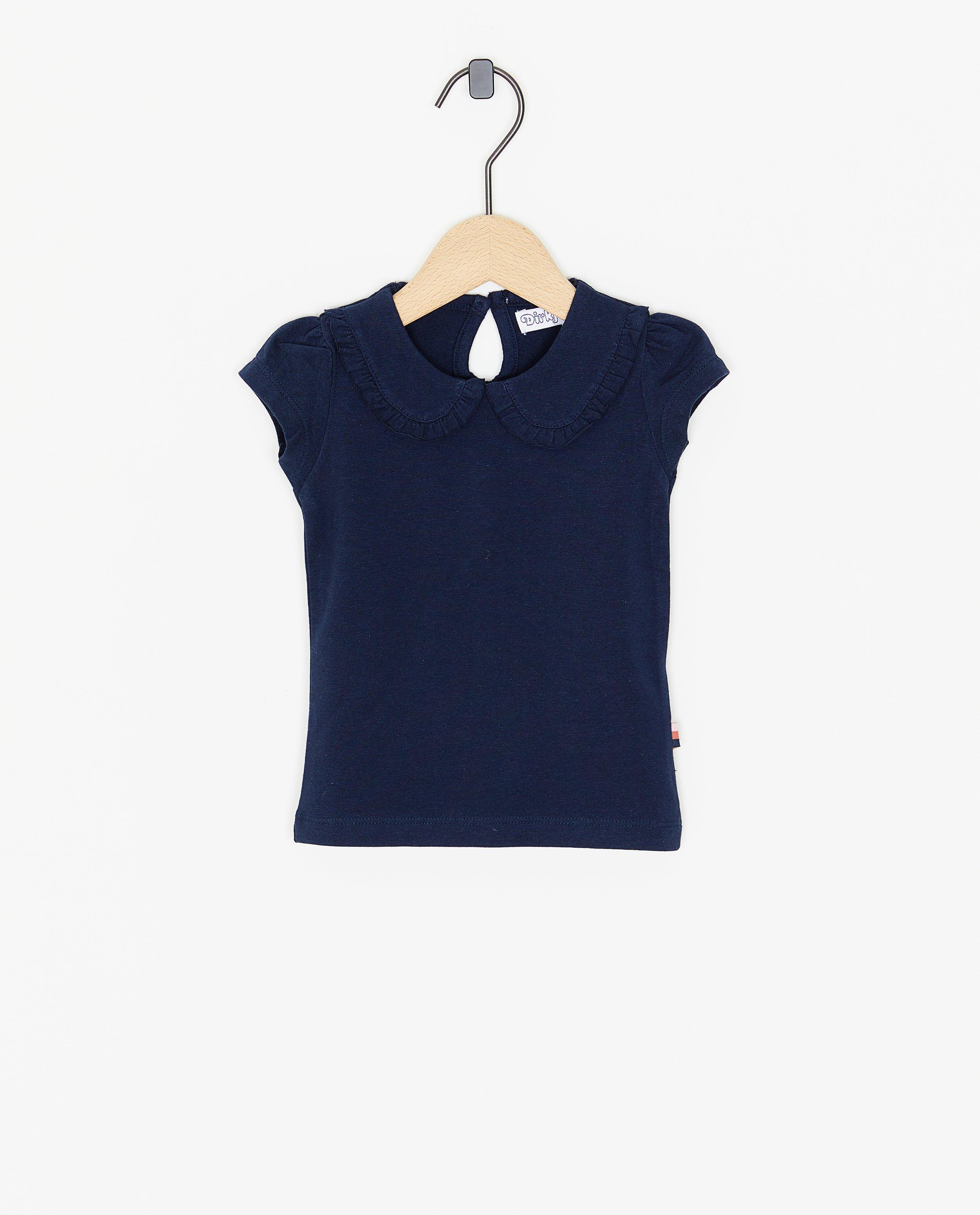 T-shirt met claudinekraag - null - Dirkje