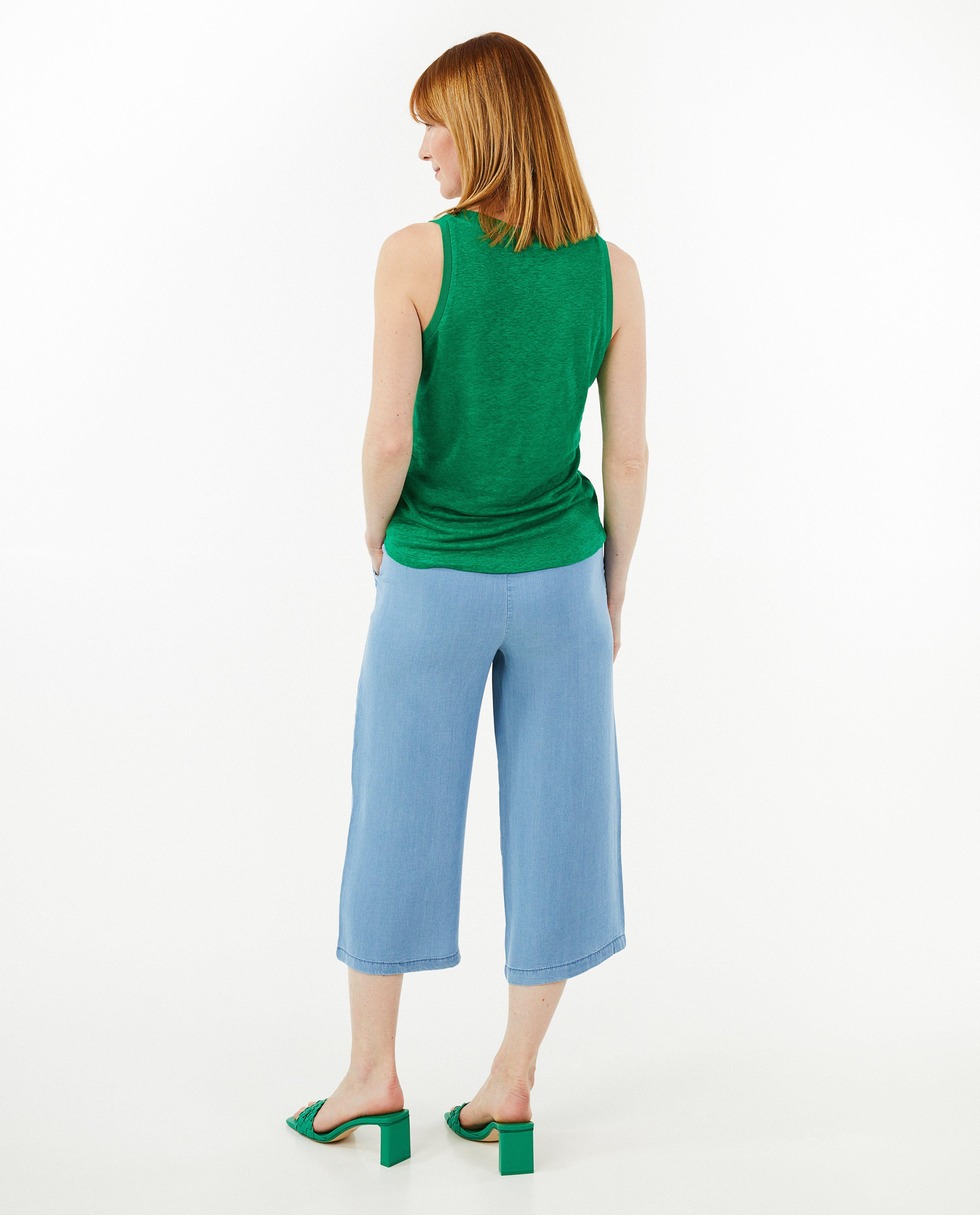 T-shirts - Top vert en fin tricot