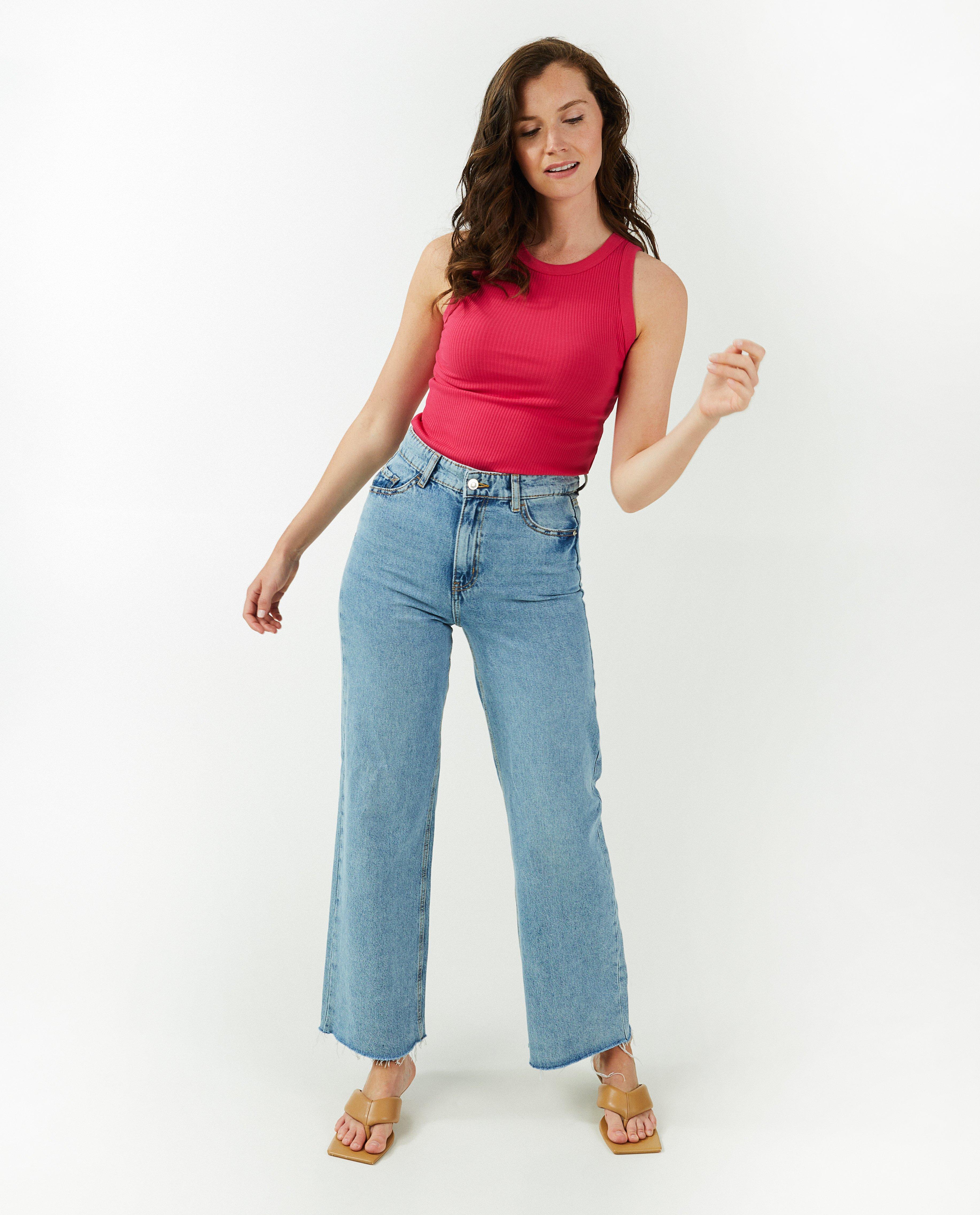 Roze top met rib - null - OVS
