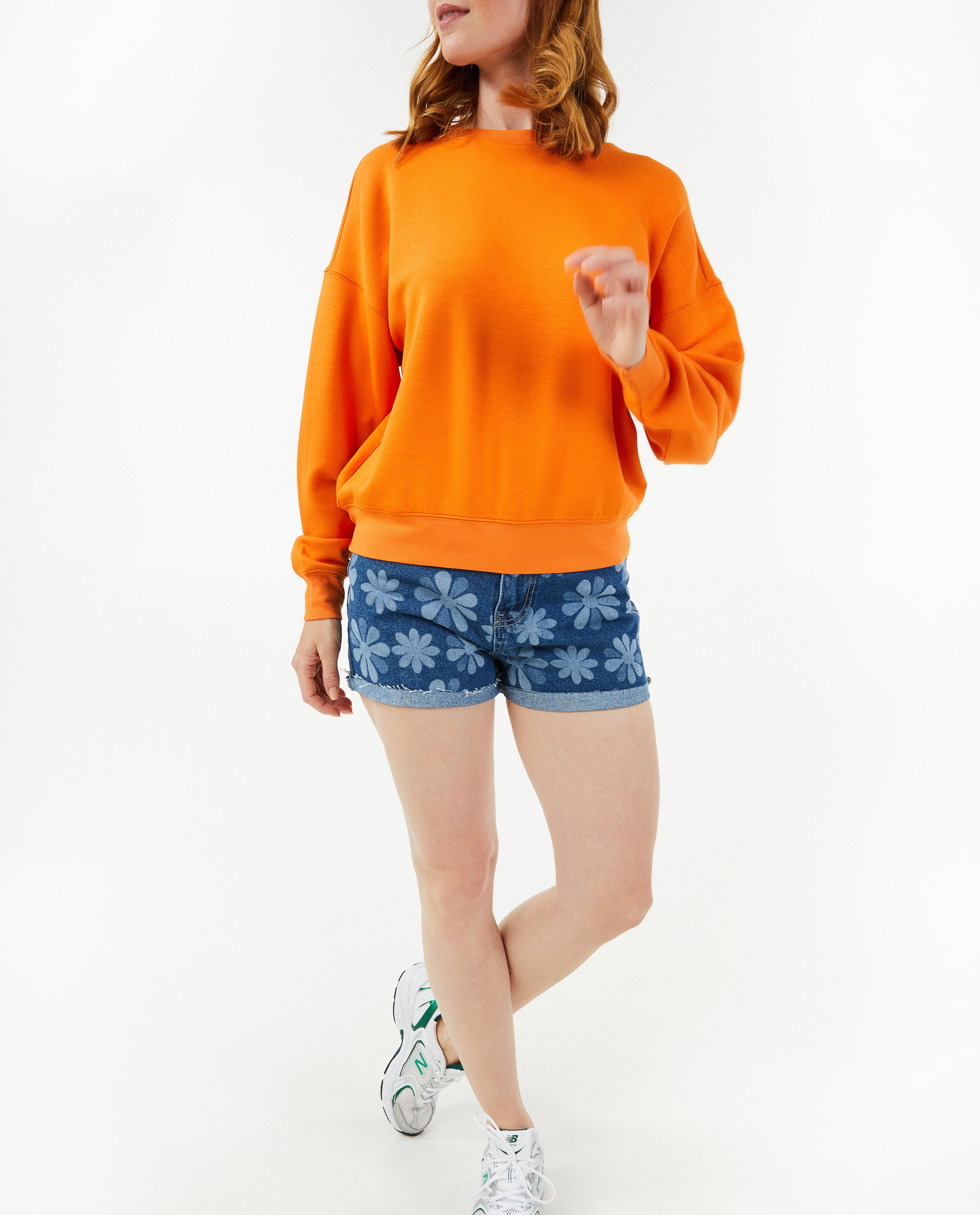 Shorten - Jeansshort met golfprint