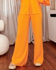 Broeken - Oranje broek, wide leg fit