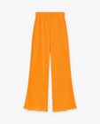 Broeken - Oranje broek, wide leg fit