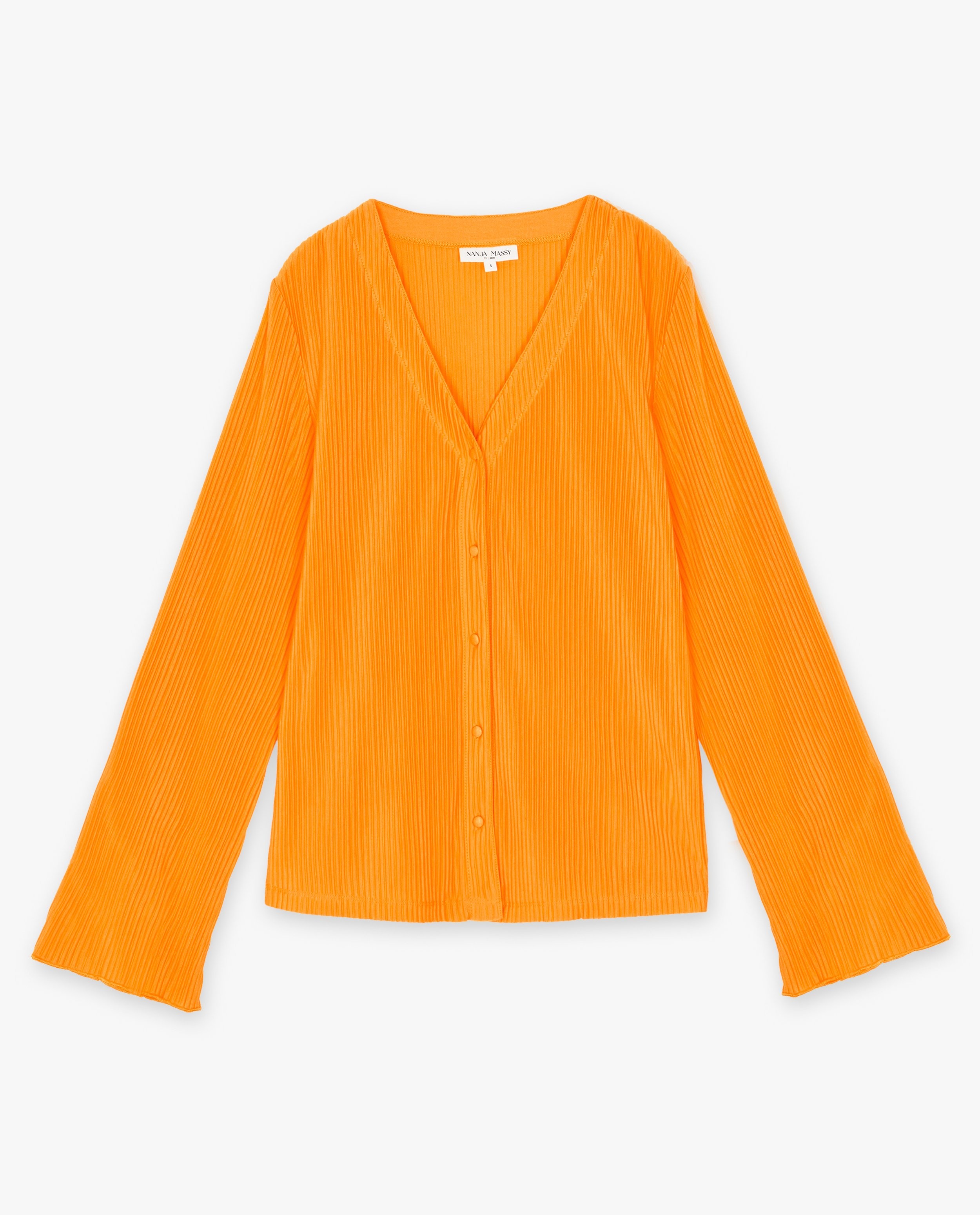 Chemises - Blouse orange côtelée