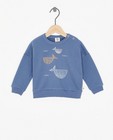 Blauwe sweater met print - null - müsli