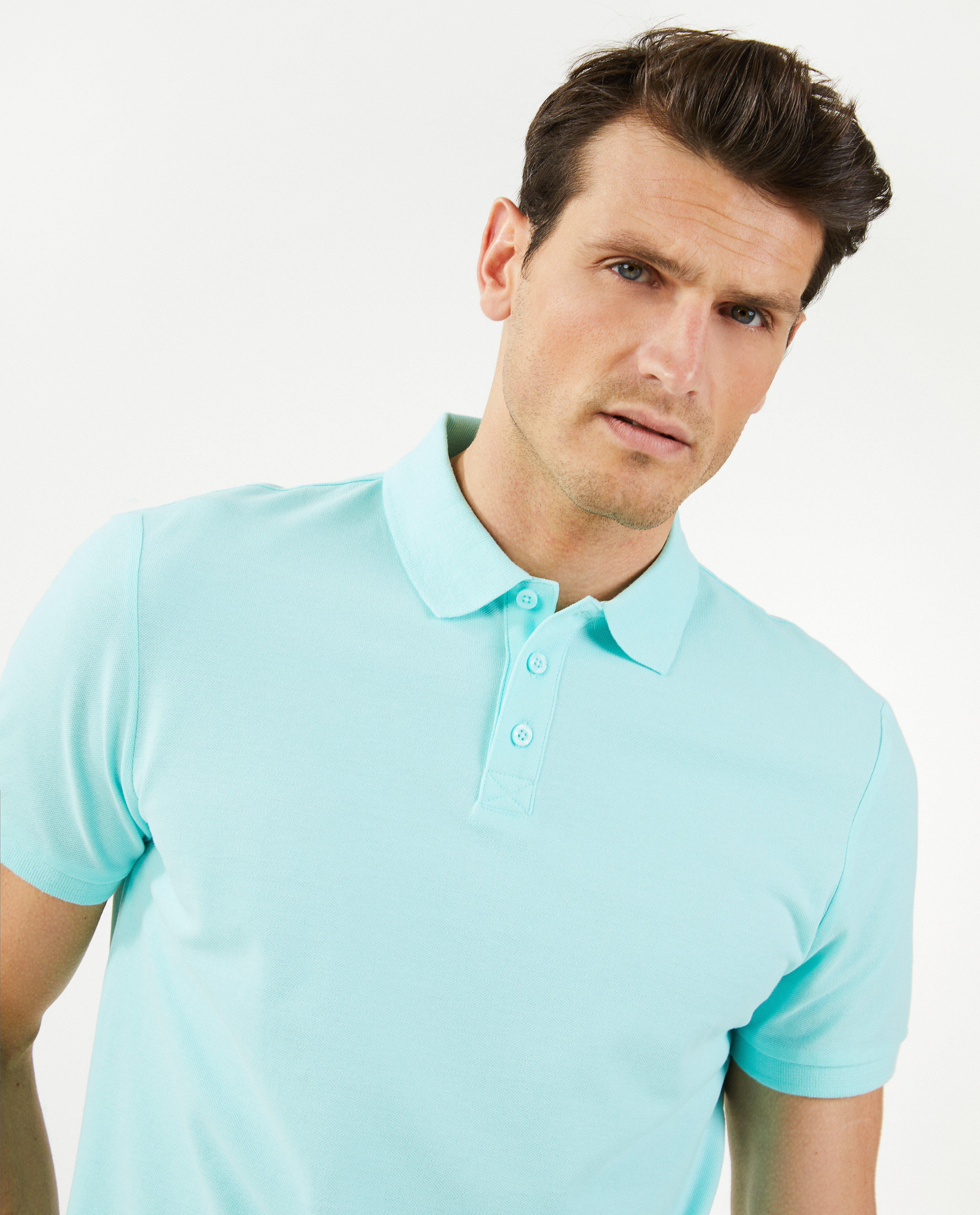 Polo's - Lichtblauwe polo, regular fit