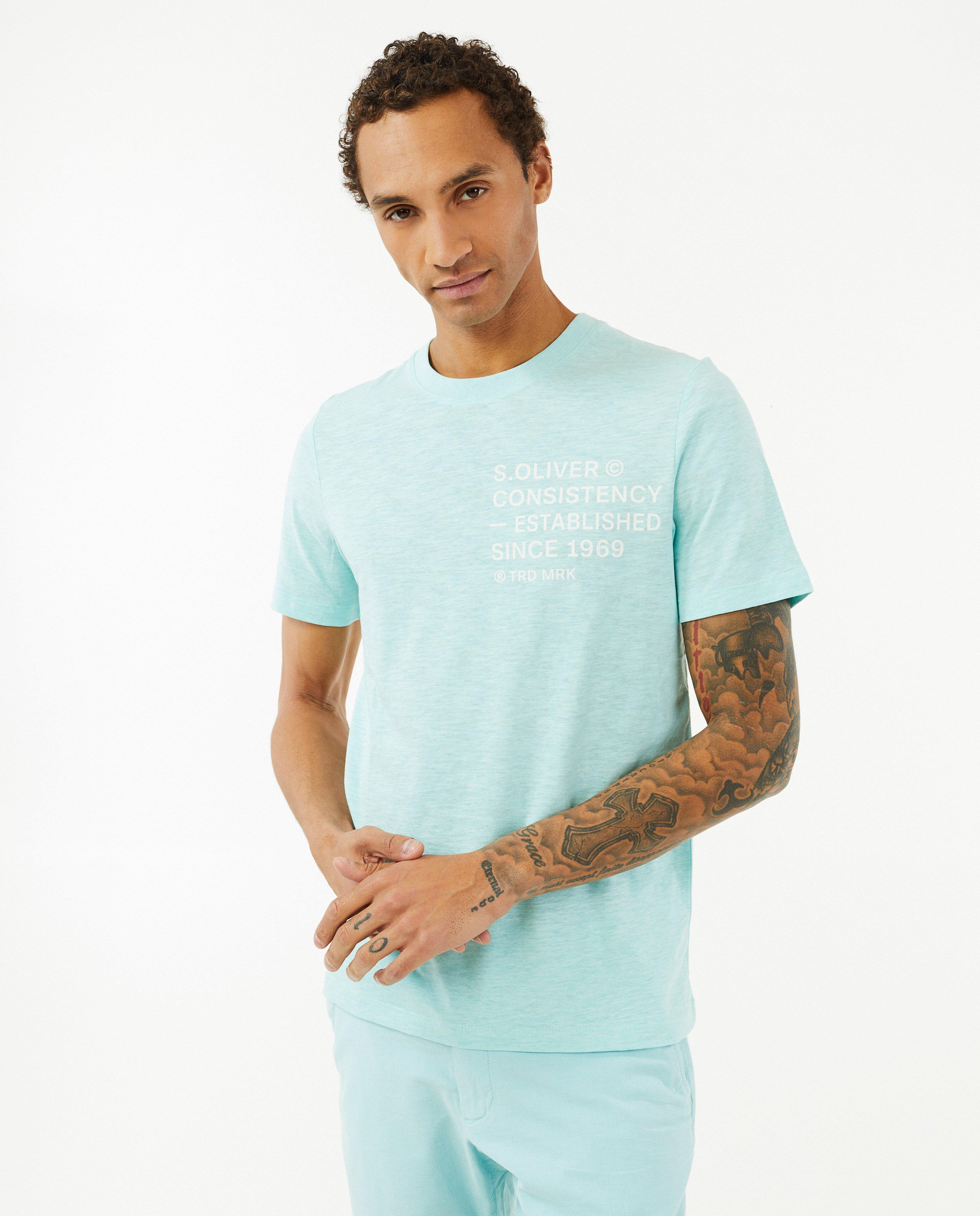 Beige T-shirt met opschrift - Product Detail - lichtblauw - afbeelding nummer 2