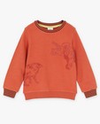 Oranje sweater met reliëfprint - null - S. Oliver