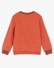 Sweaters - Oranje sweater met reliëfprint