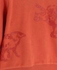 Sweaters - Oranje sweater met reliëfprint