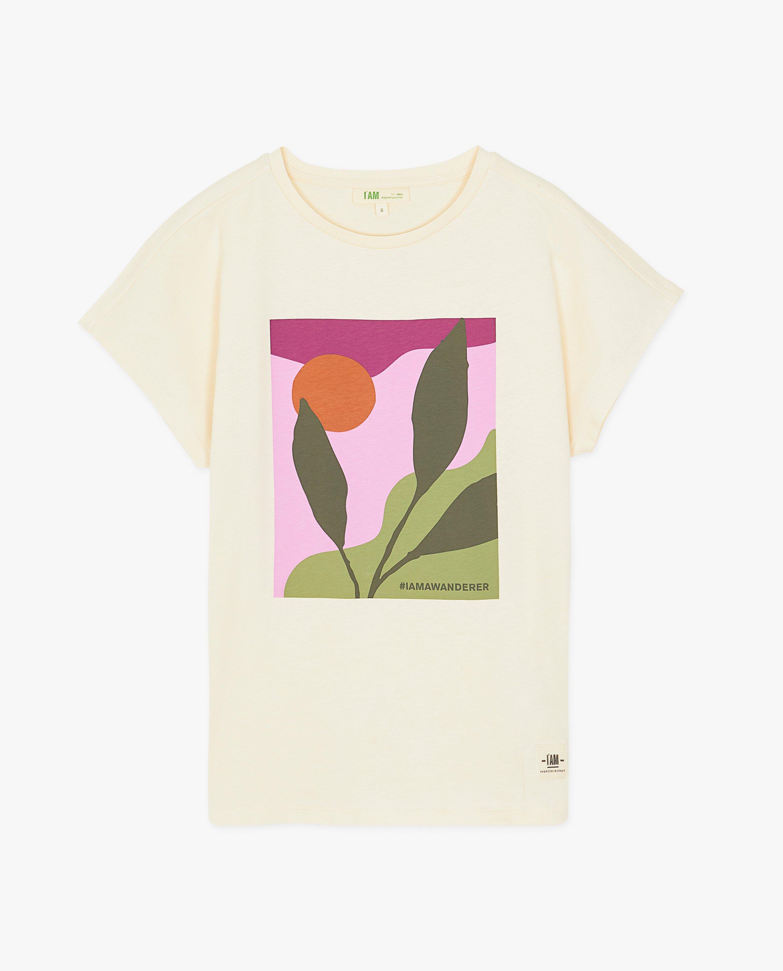 T-shirts - T-shirt écru à imprimé