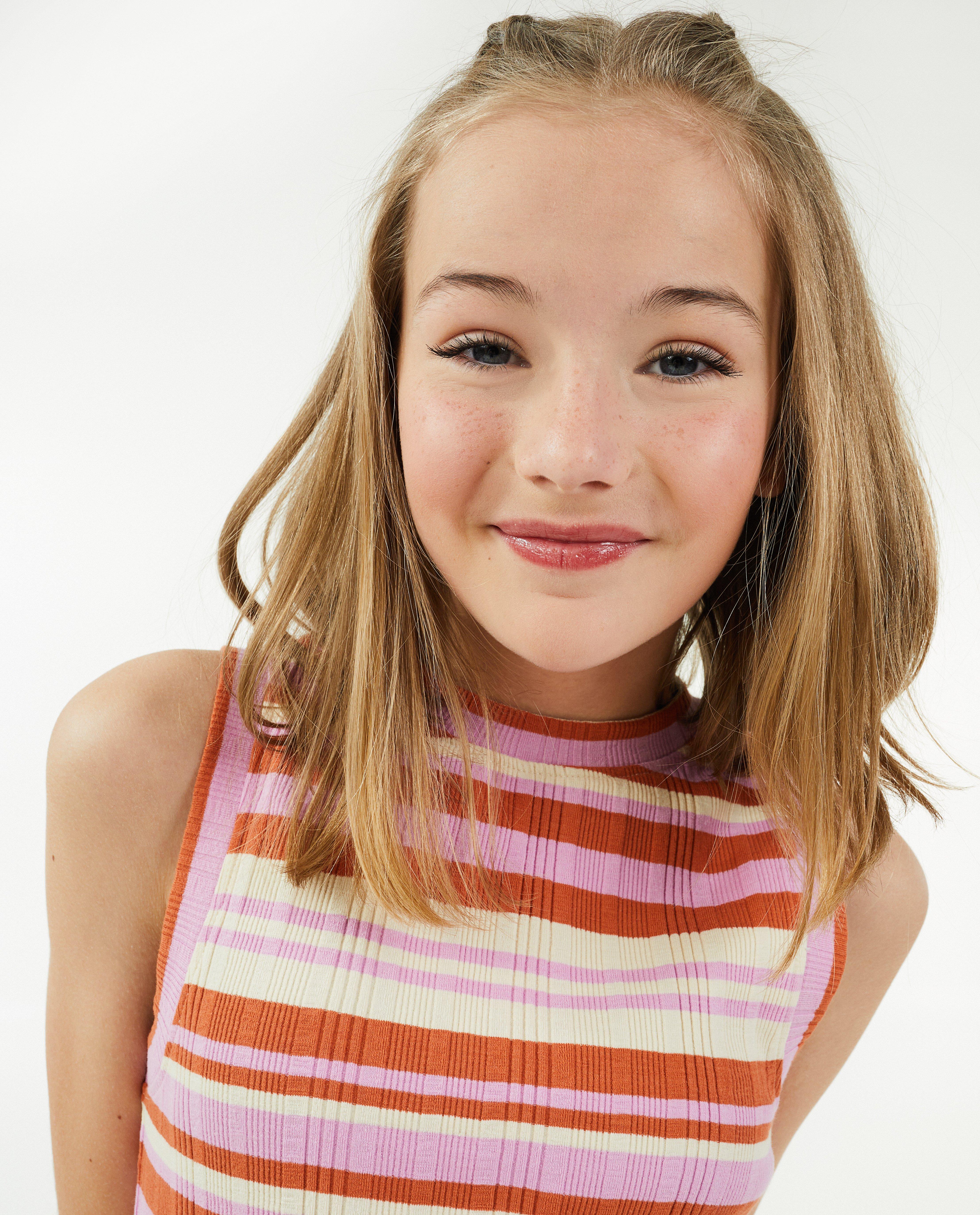 T-shirts - Gestreepte top met rib