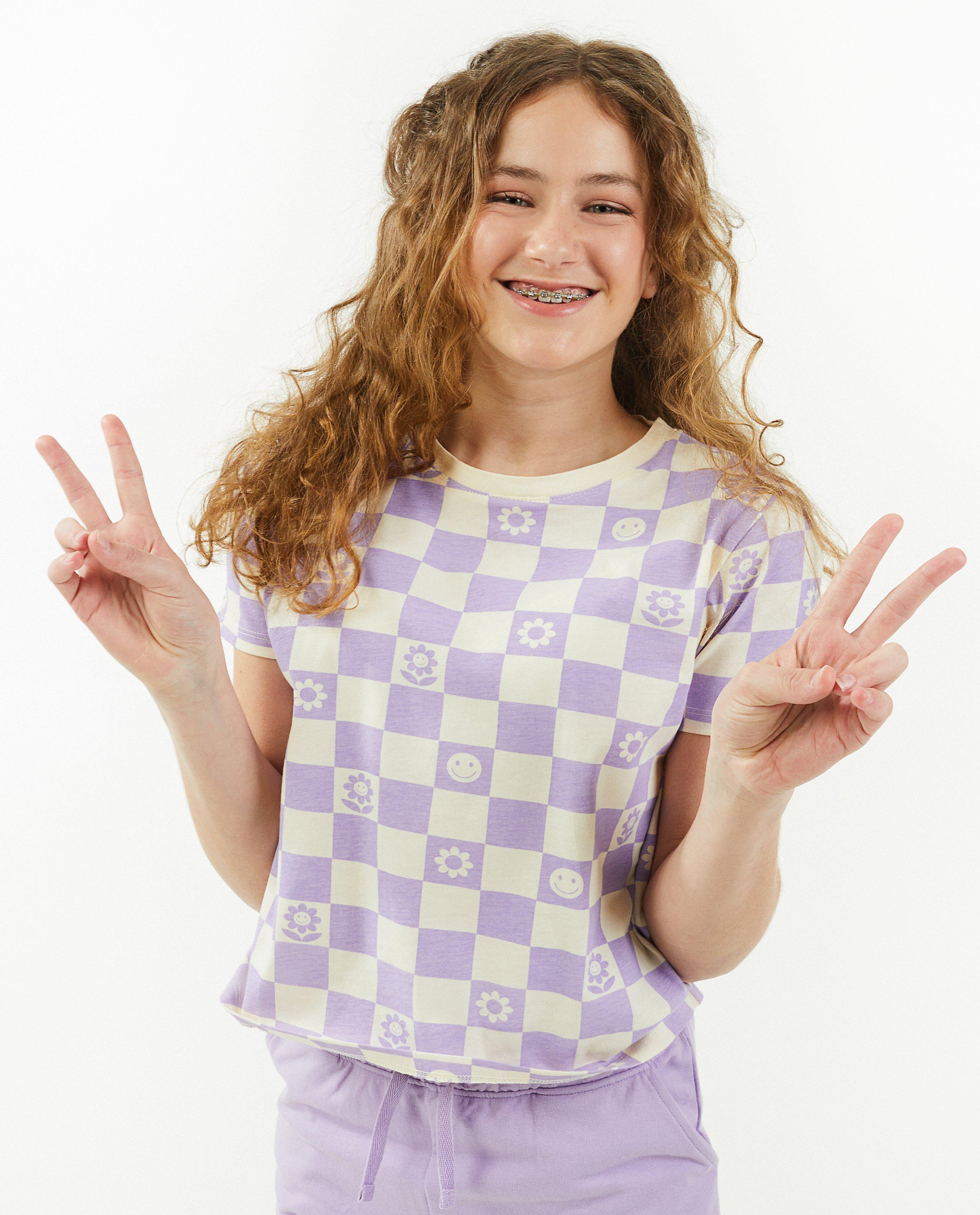 T-shirts - T-shirt met ruitenprint