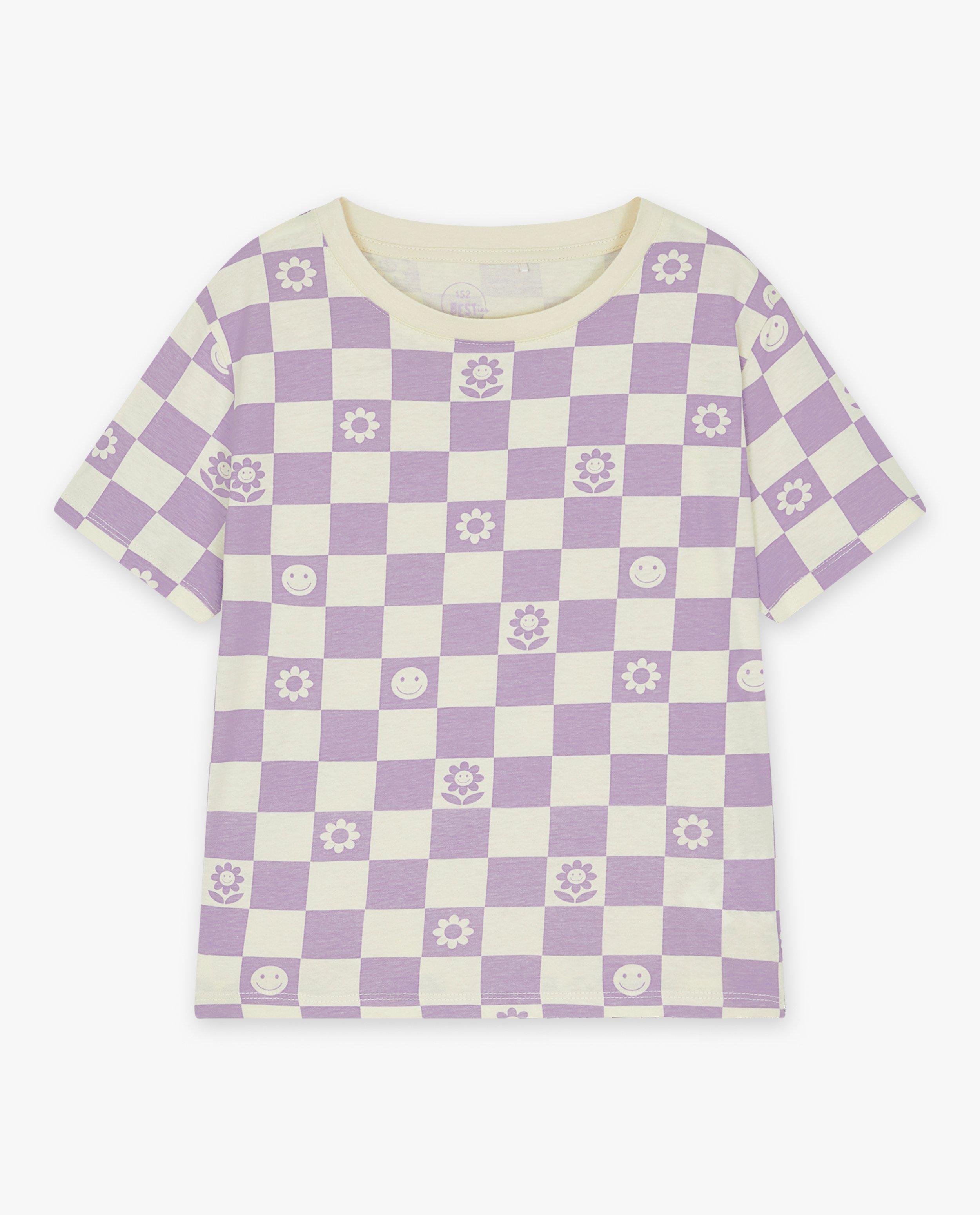 T-shirts - T-shirt met ruitenprint