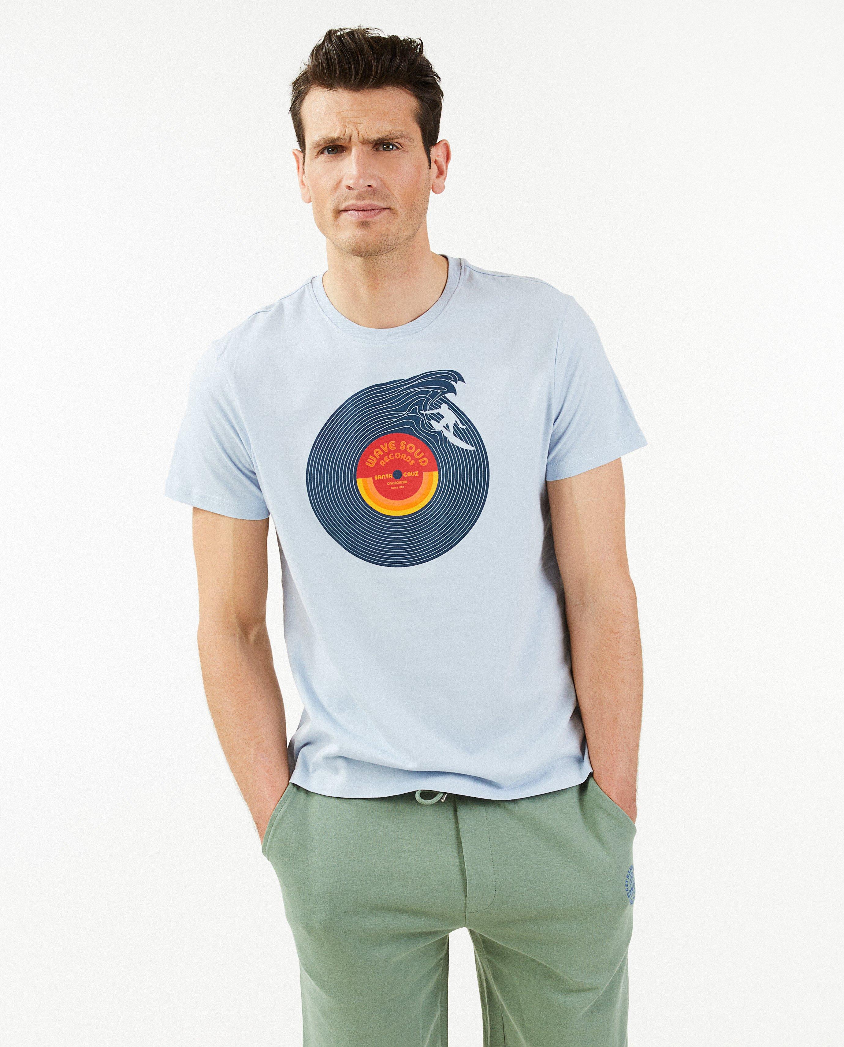 T-shirts - Lichtblauw T-shirt met print
