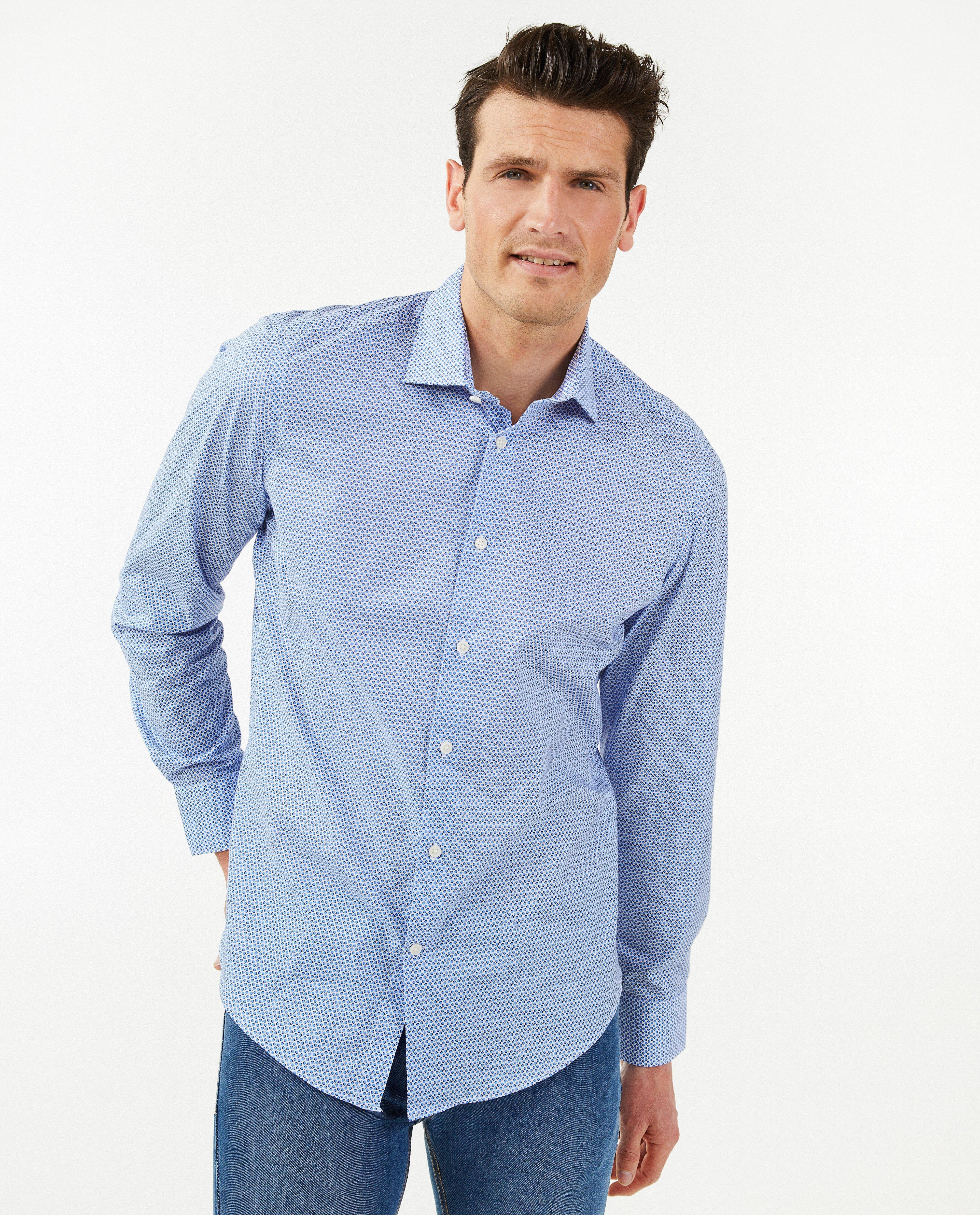 Hemden - Hemd met stippen, slim fit