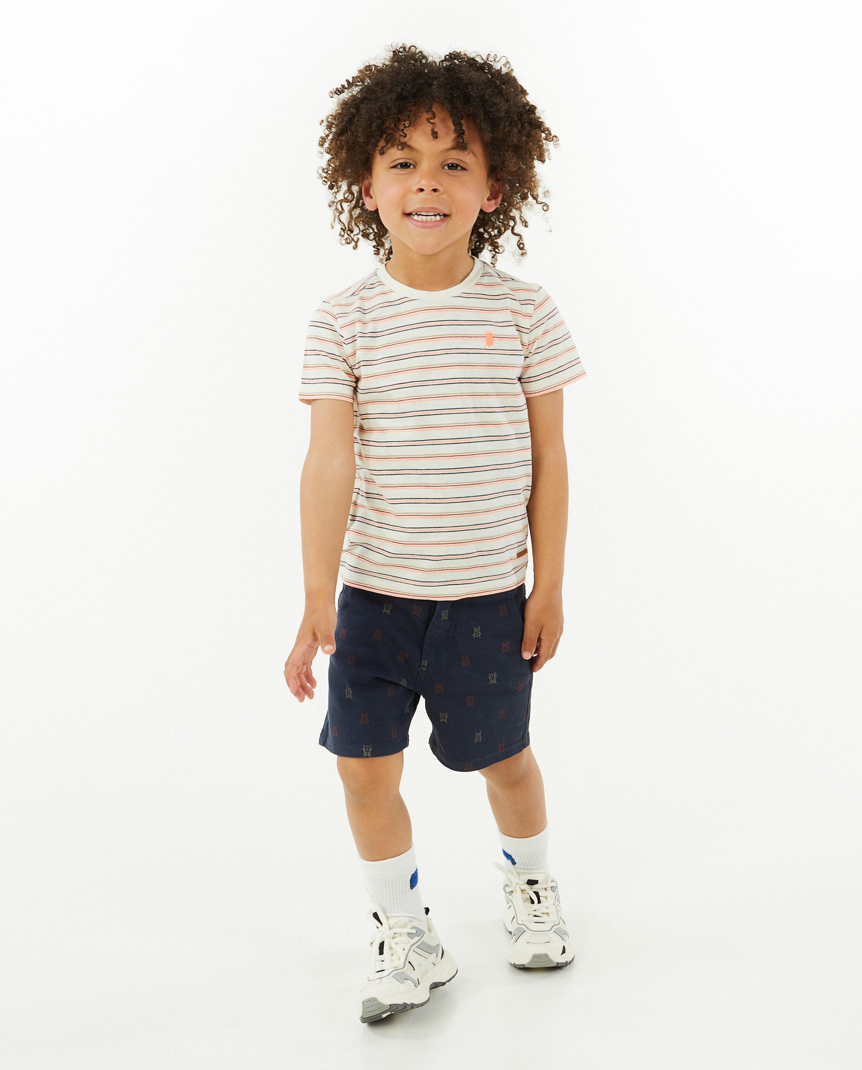 Donkerblauwe short met print - null - Kidz Nation