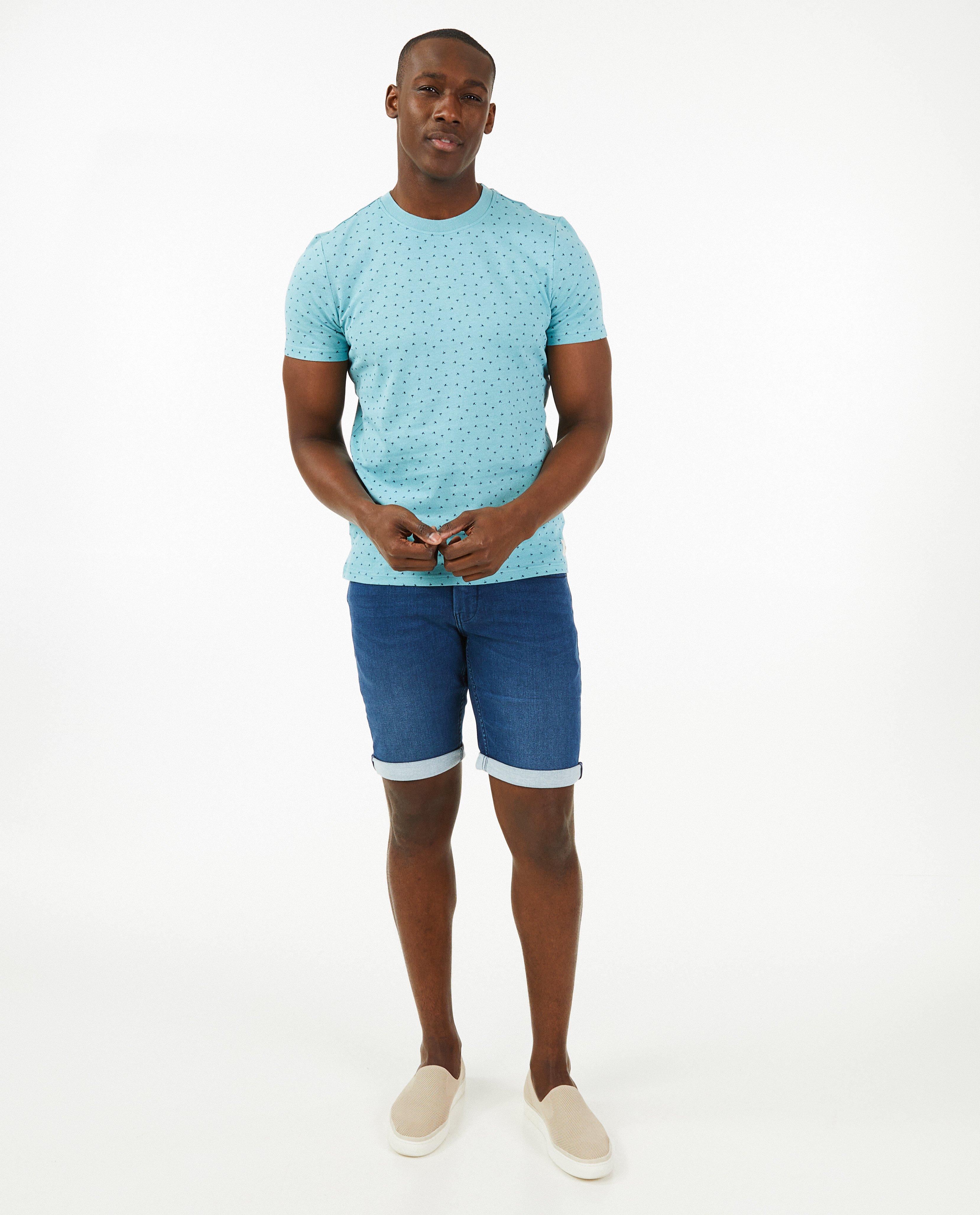 T-shirt met print, heren - Product Detail - lichtblauw - afbeelding nummer 1