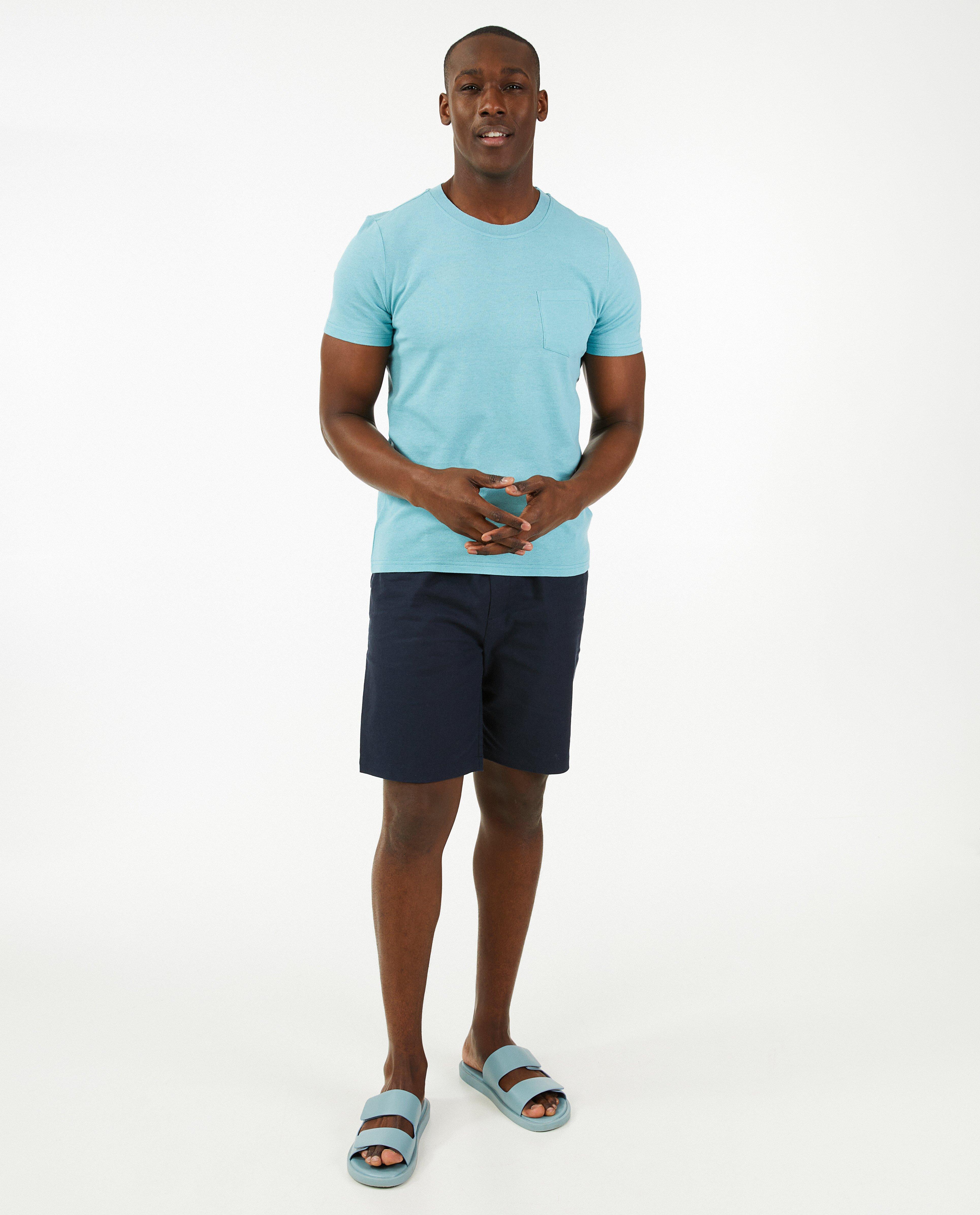 Blauw T-shirt, heren - null - I AM