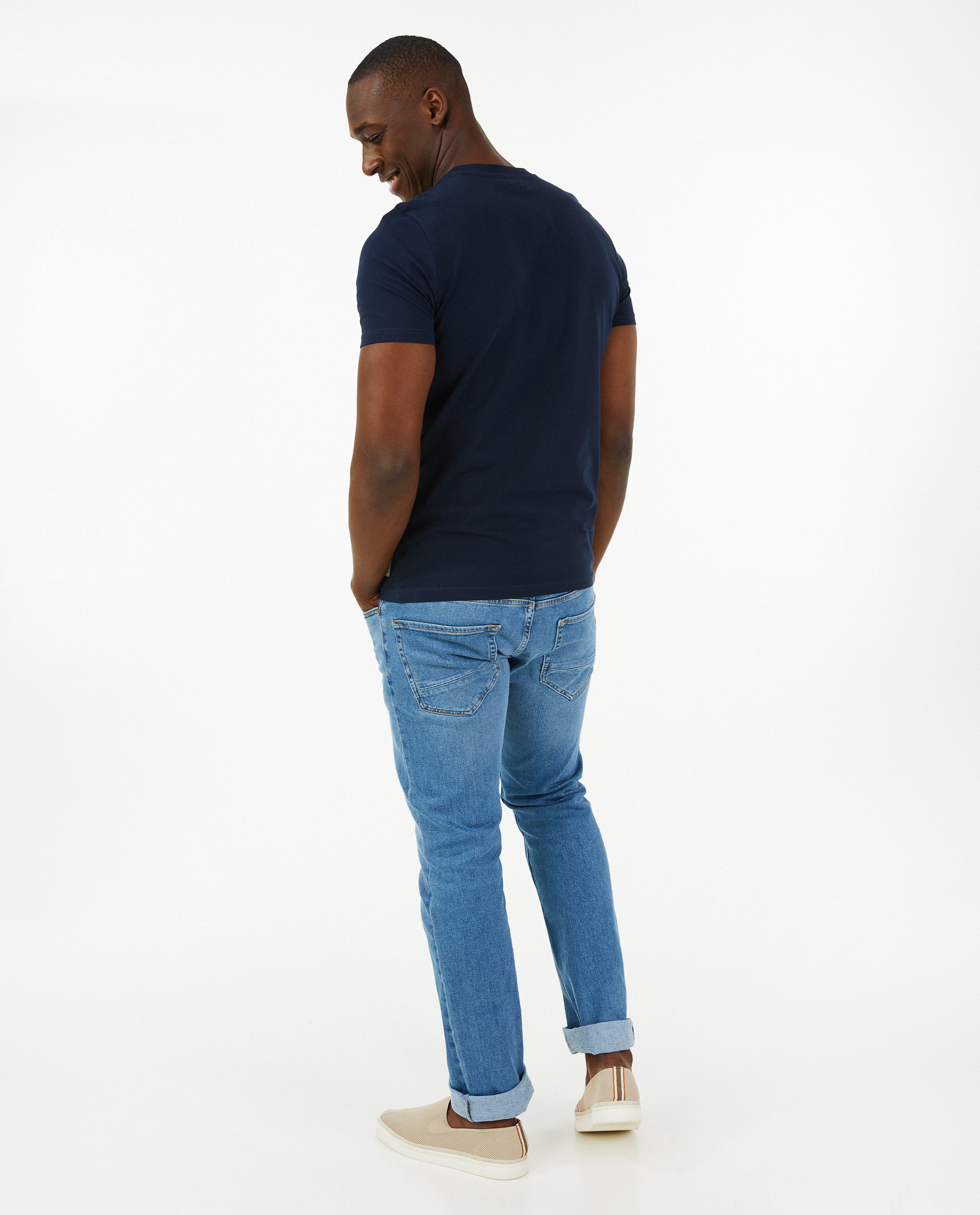 T-shirt bleu fonc&eacute;, homme - D&eacute;tails du produit - bleu fonc&eacute; - image num&eacute;ro 3