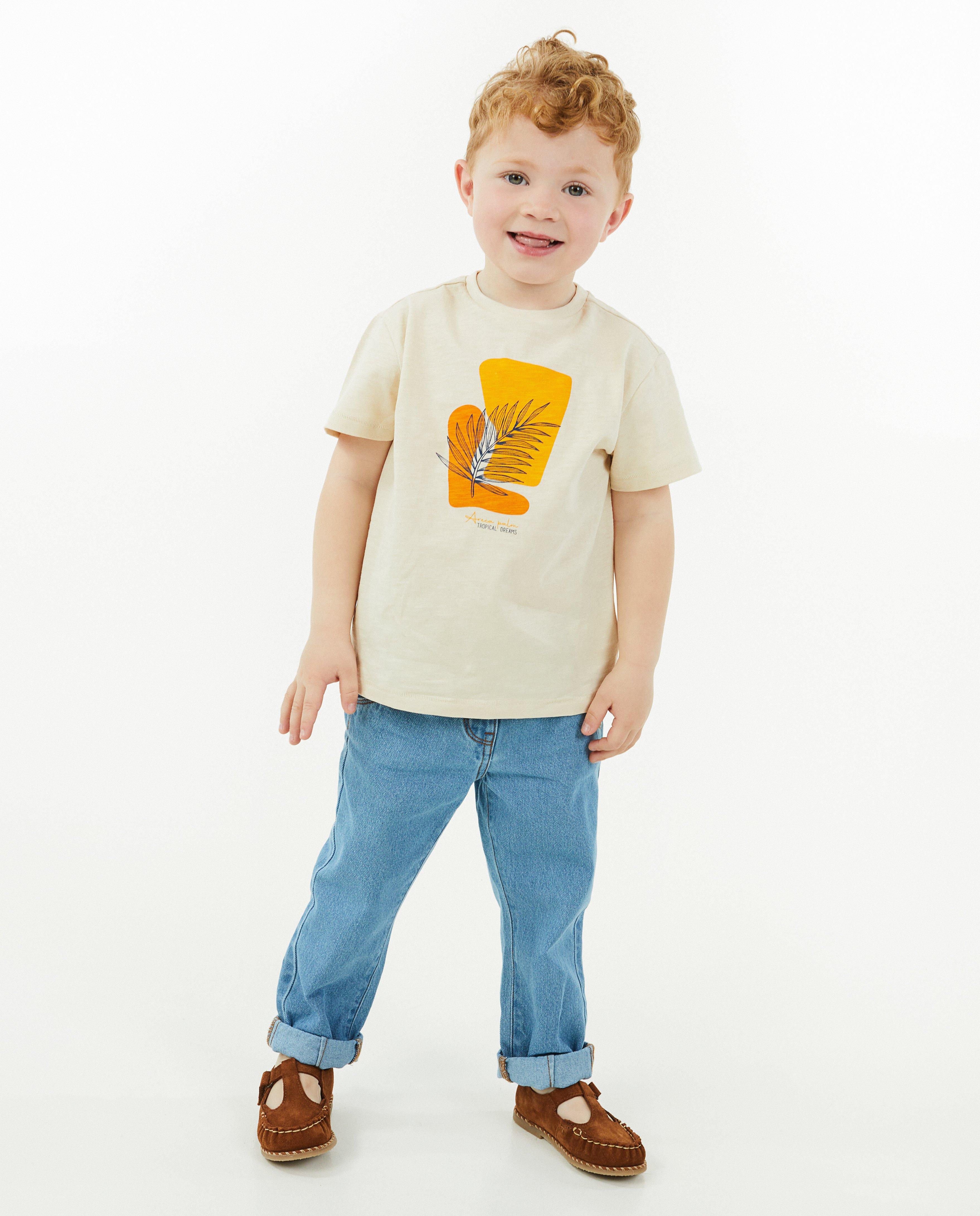 Beige T-shirt met print - null - Kidz Nation
