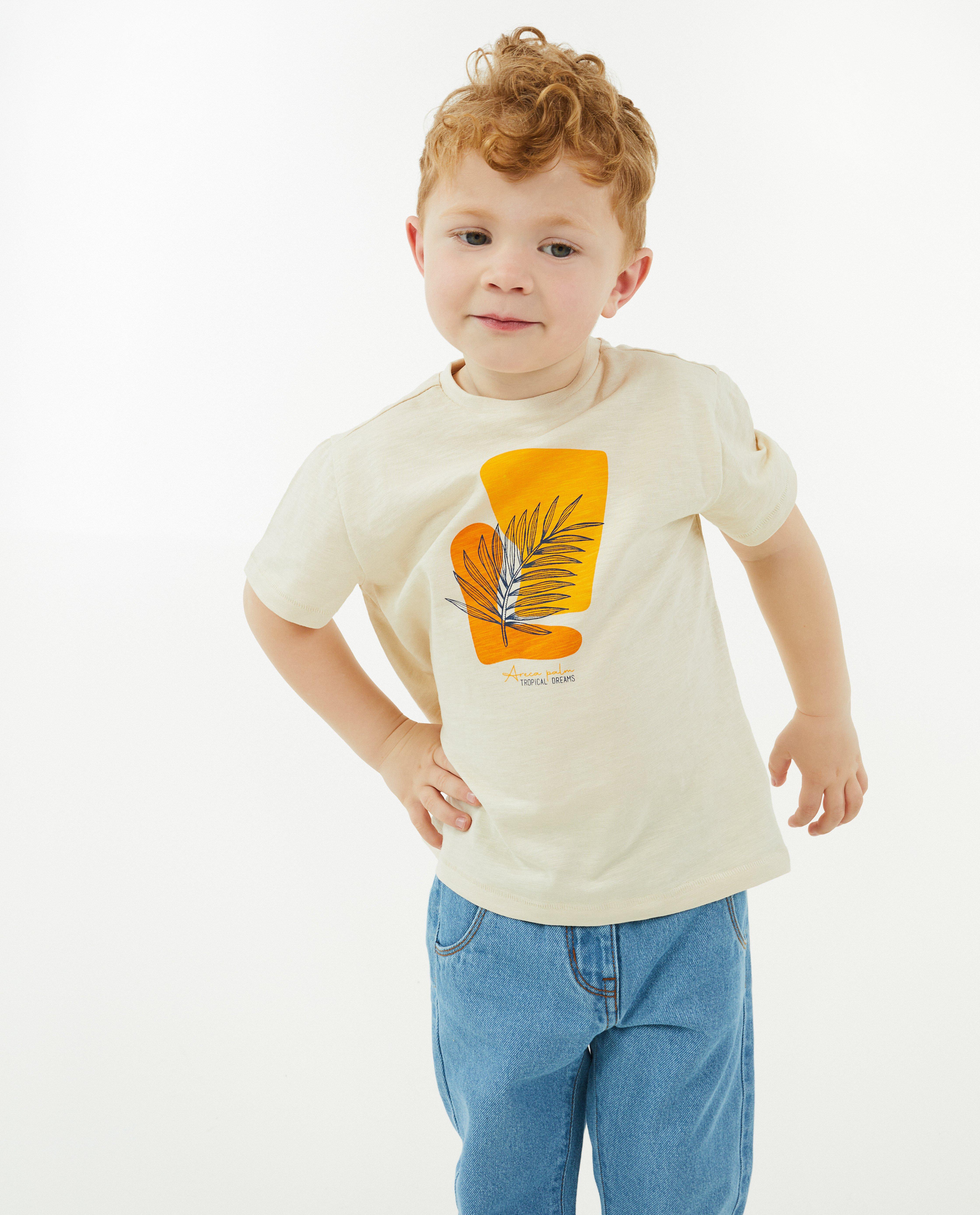 T-shirts - Beige T-shirt met print