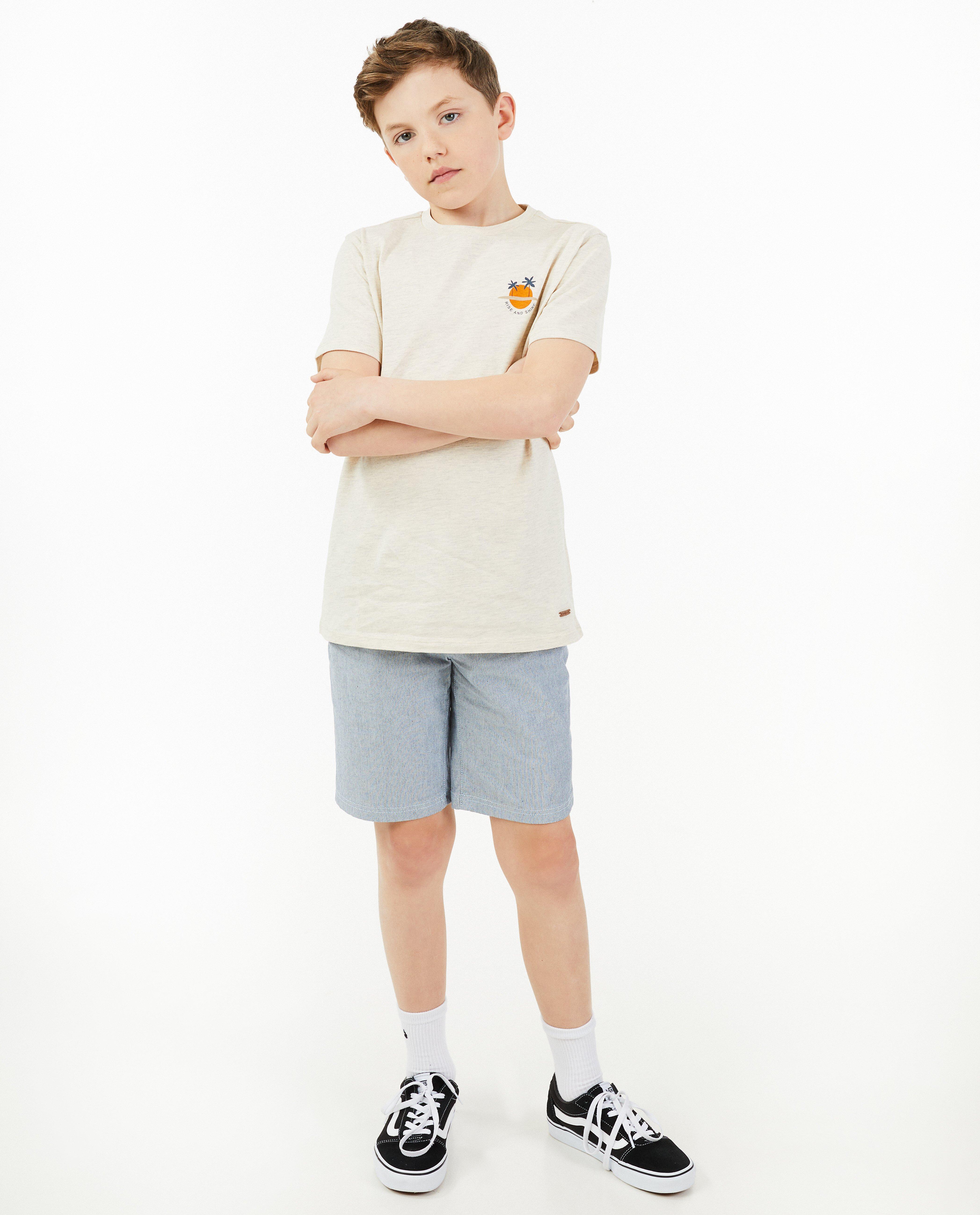 Beige T-shirt met print - null - Fish & Chips