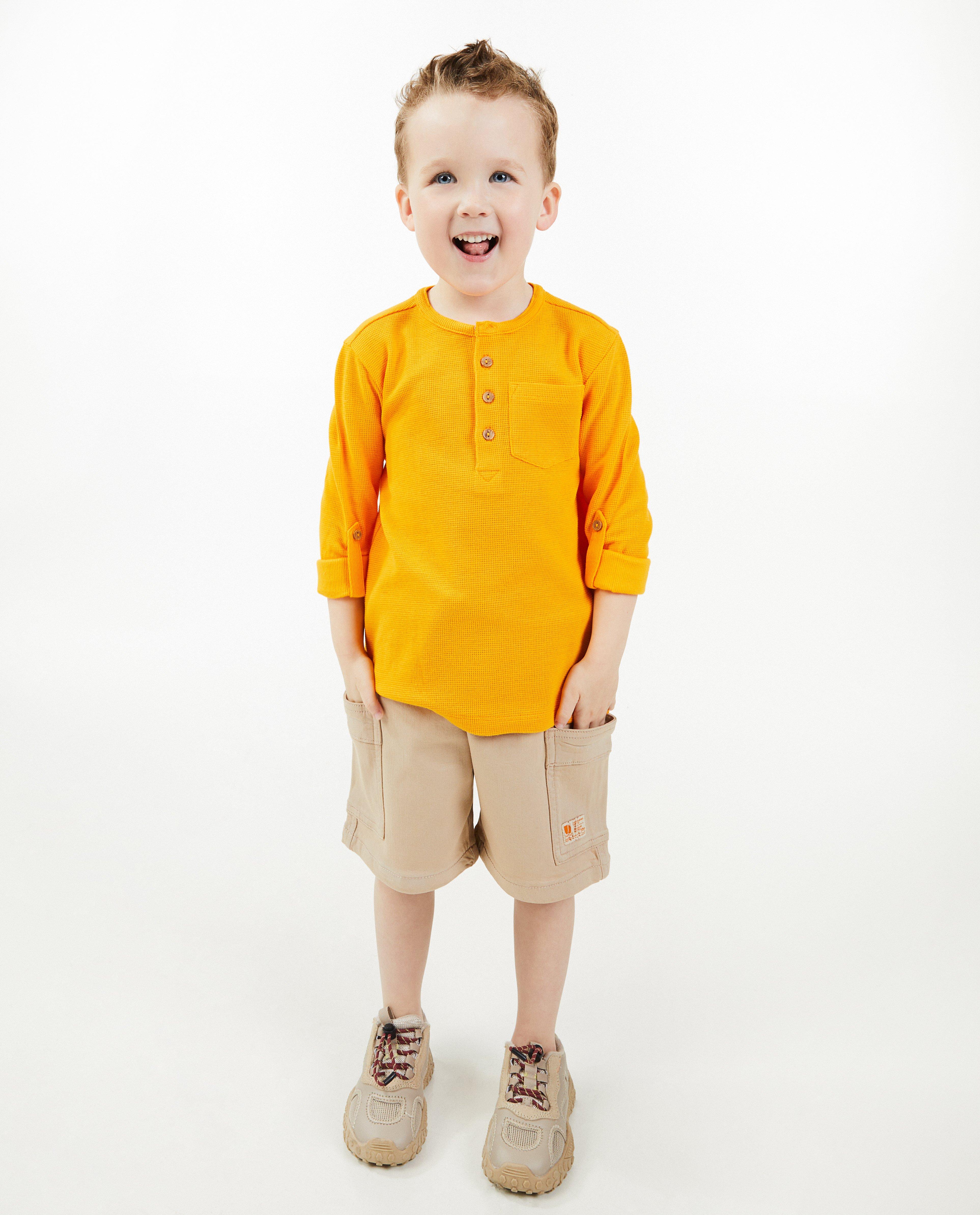 Longsleeve met wafelpatroon - null - Kidz Nation