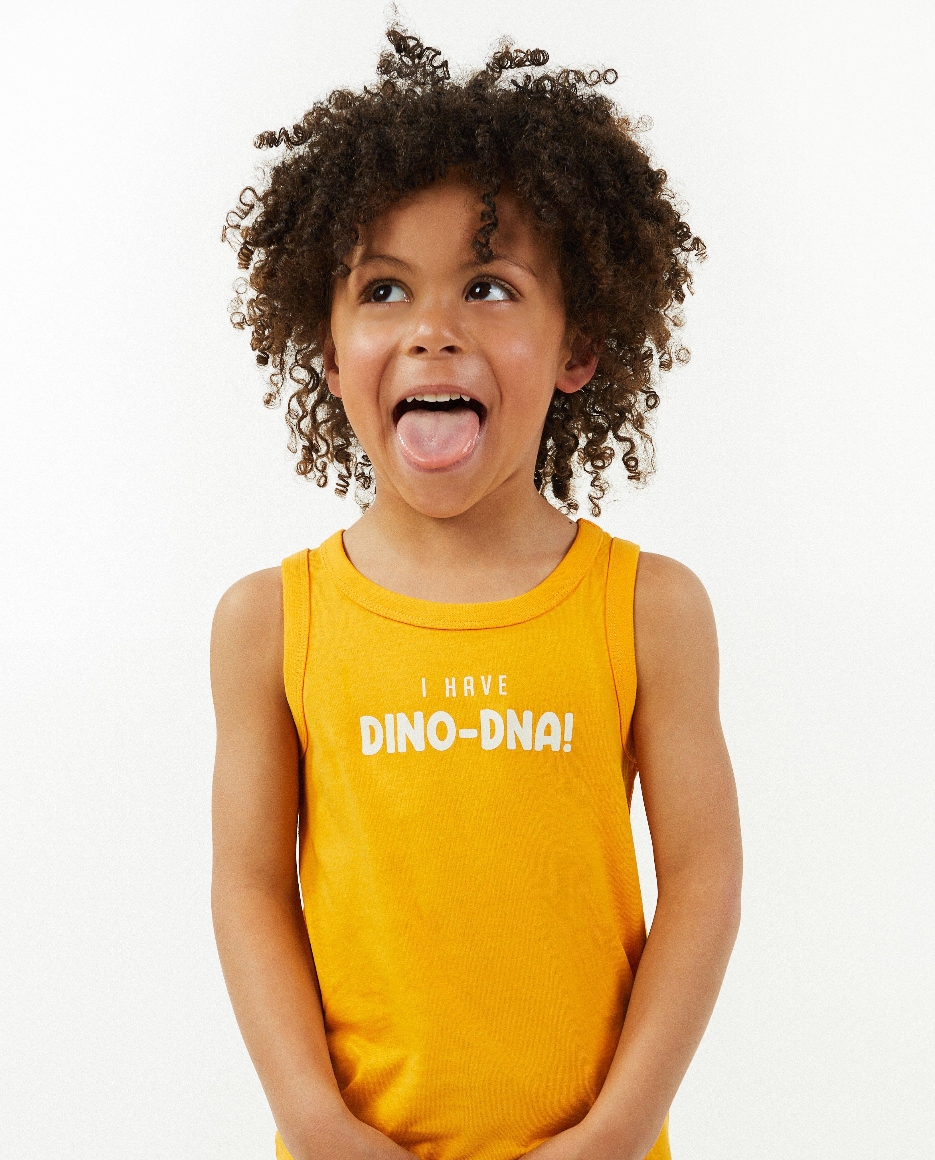 T-shirts - Grijze top met dinoprint