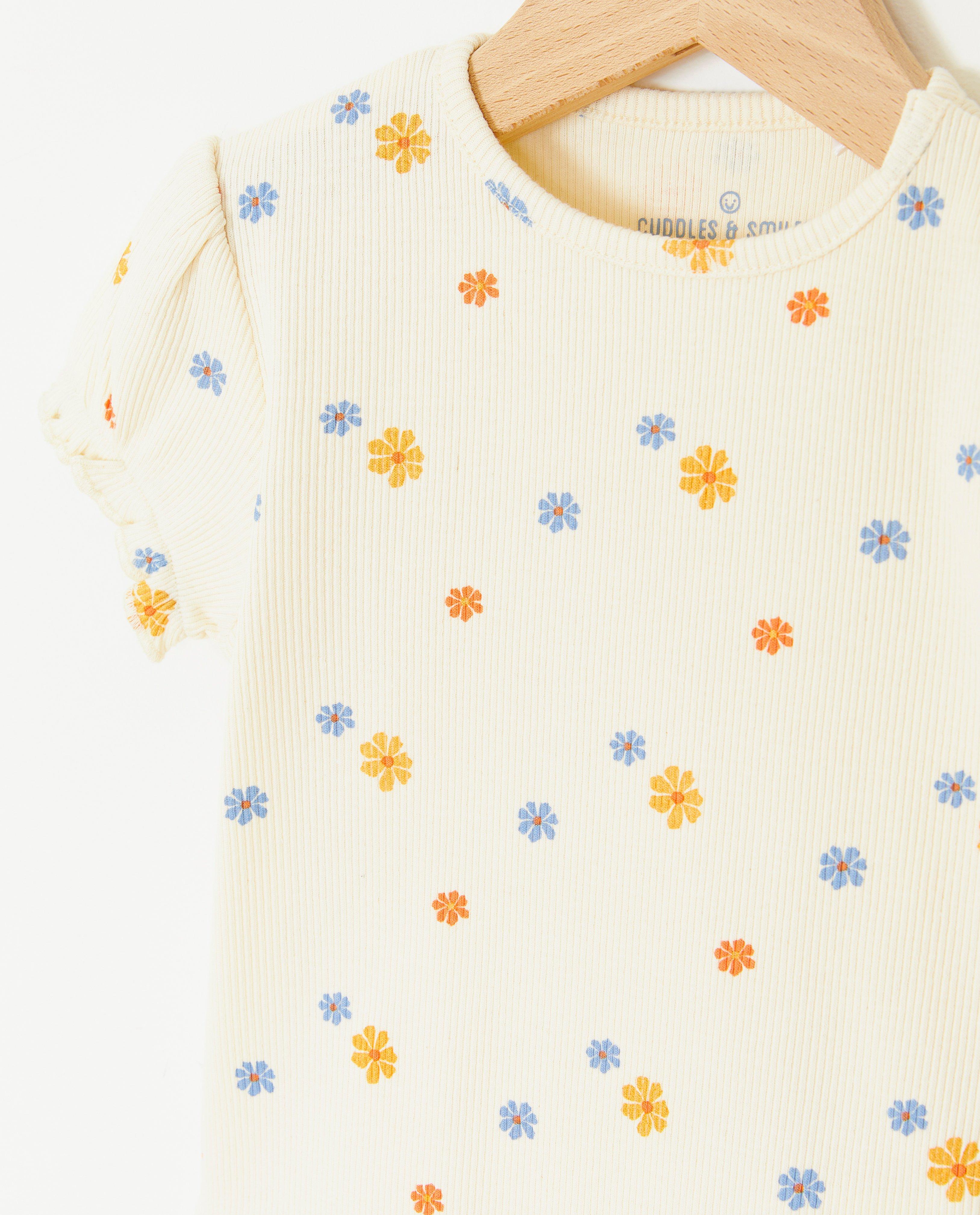 T-shirts - Wit T-shirt met rib