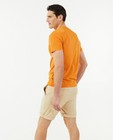 T-shirts - Oranje T-shirt met borstzak, heren