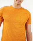 T-shirts - Oranje T-shirt met borstzak, heren