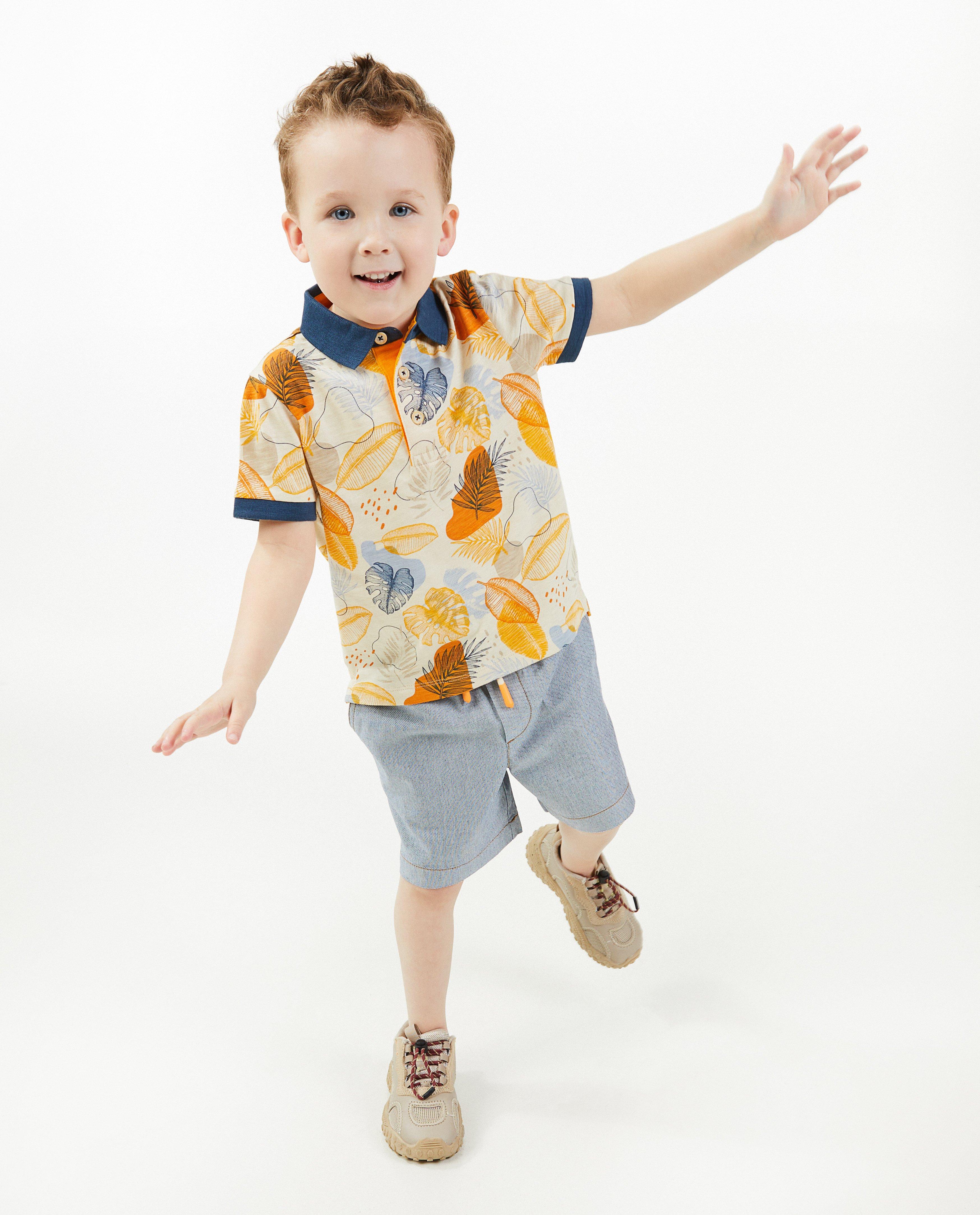 Polo met bladerenprint - null - Kidz Nation