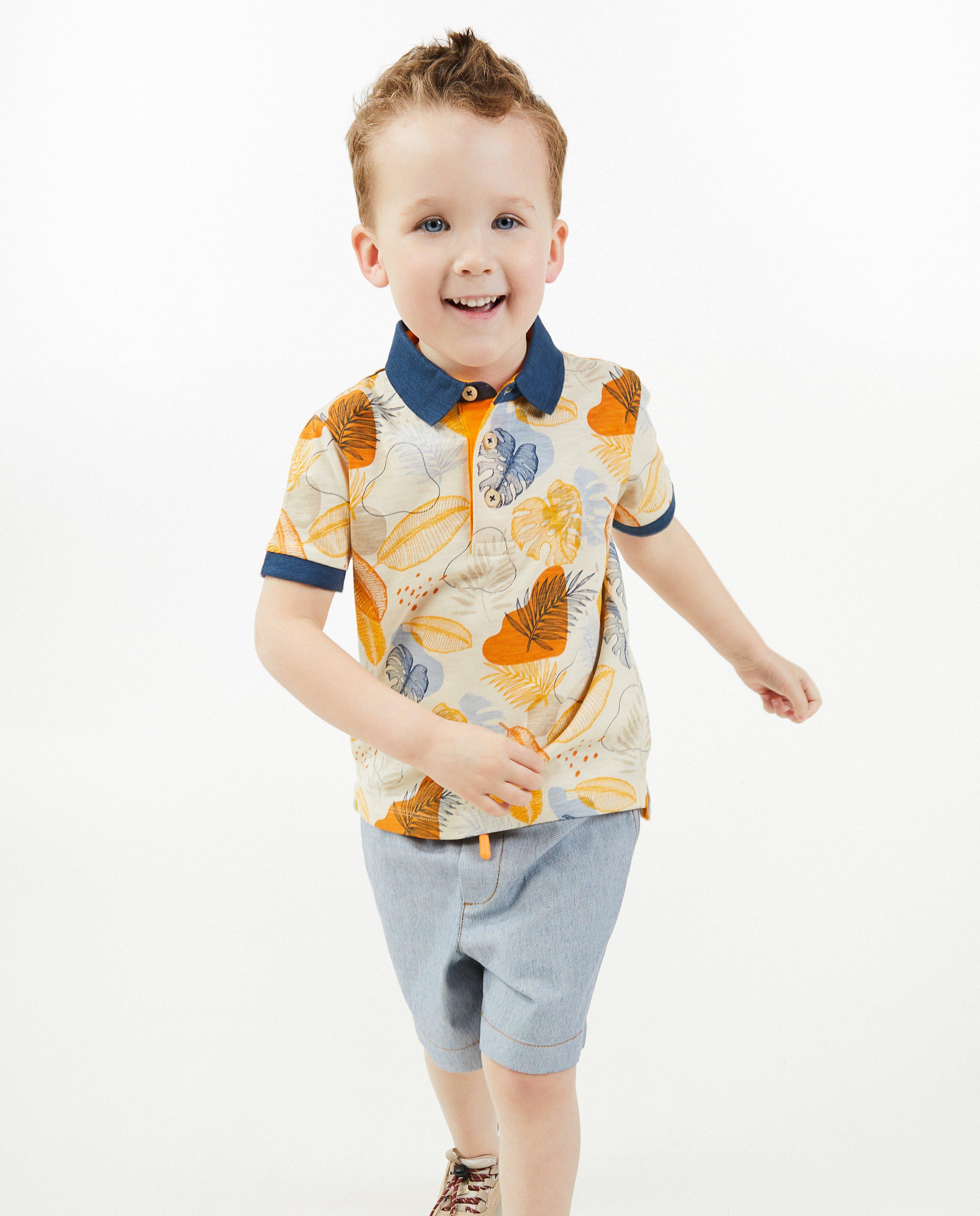 Polo's - Polo met bladerenprint
