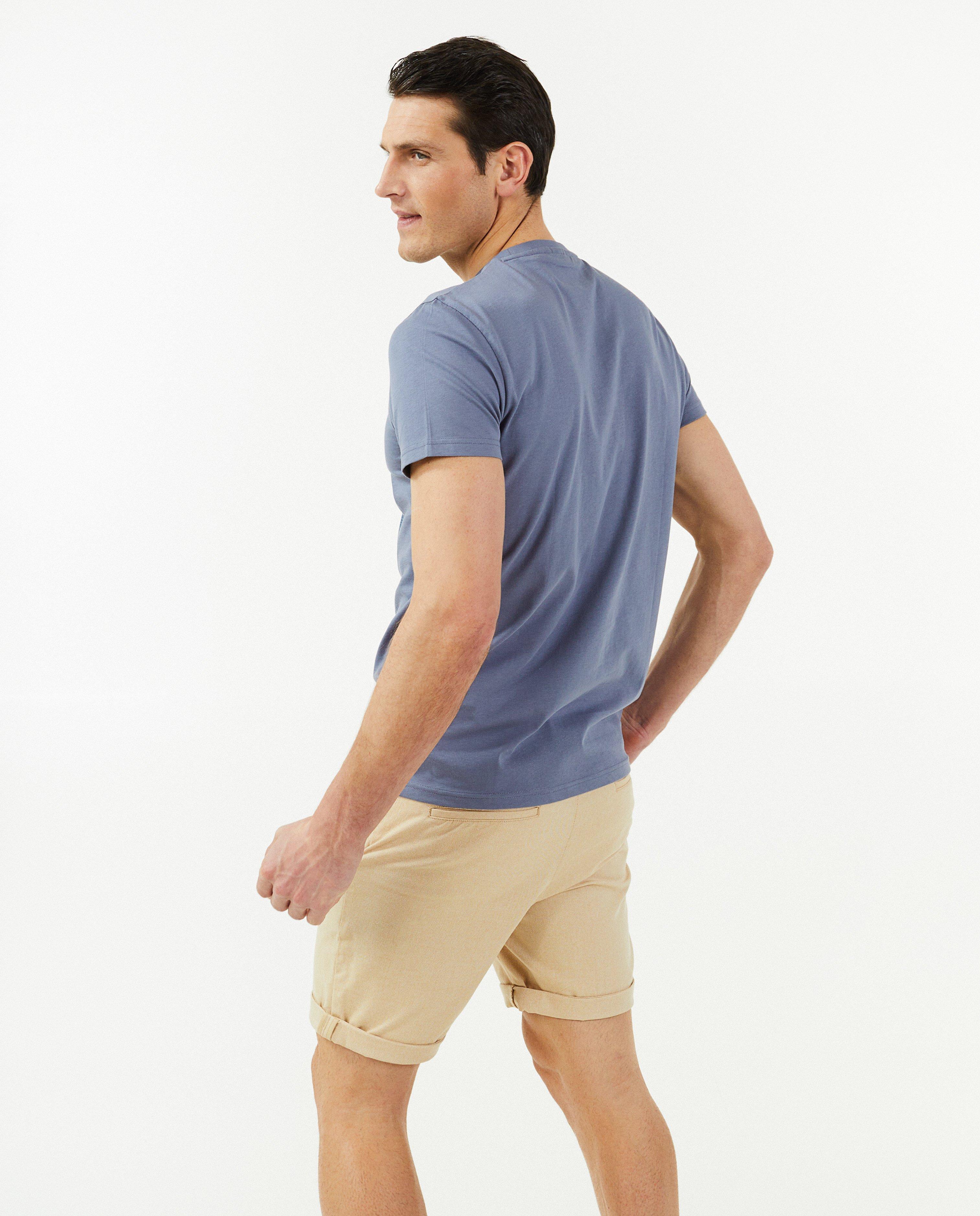 T-shirts - T-shirt beige à imprimé, slim fit