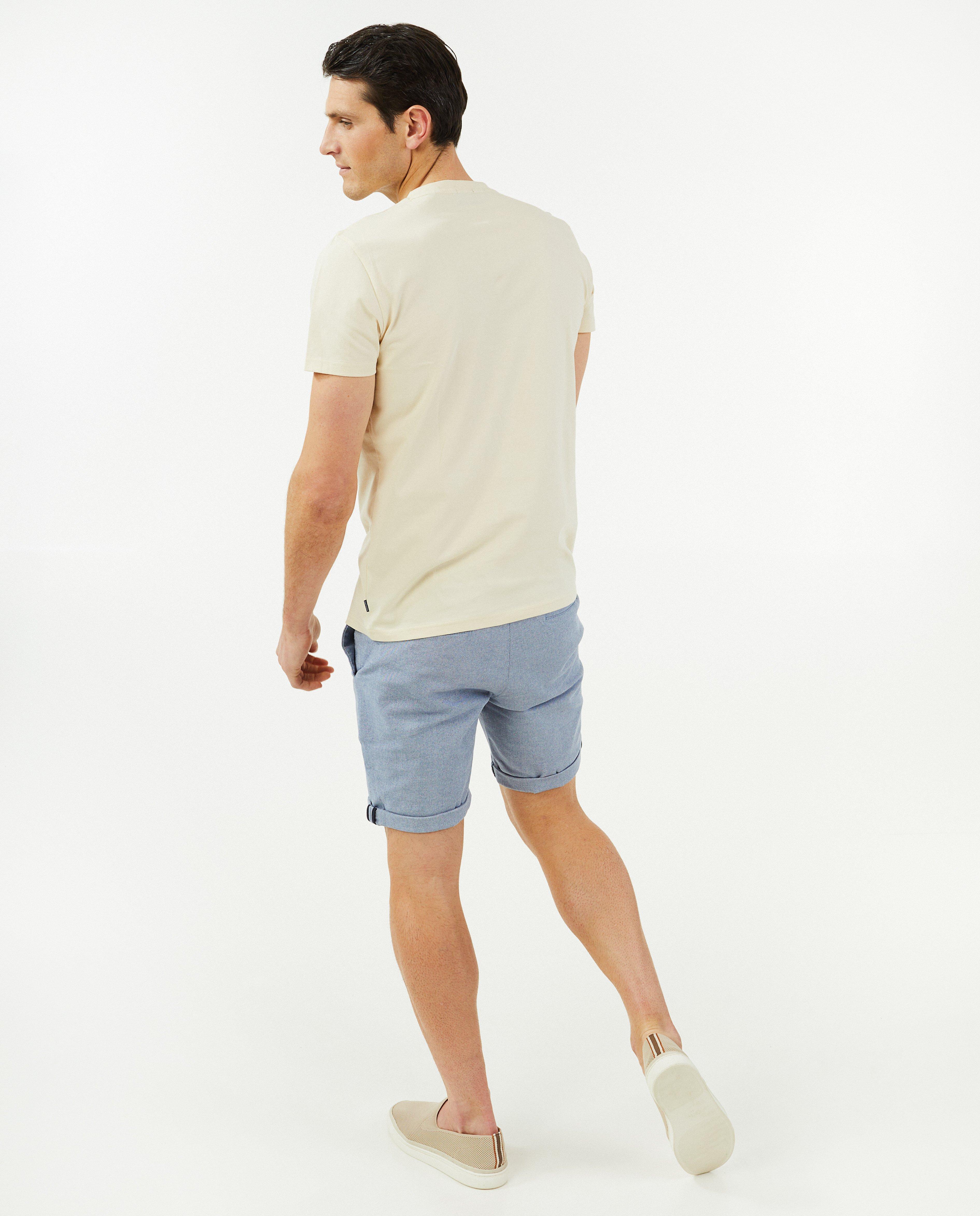 T-shirts - T-shirt beige à imprimé, slim fit