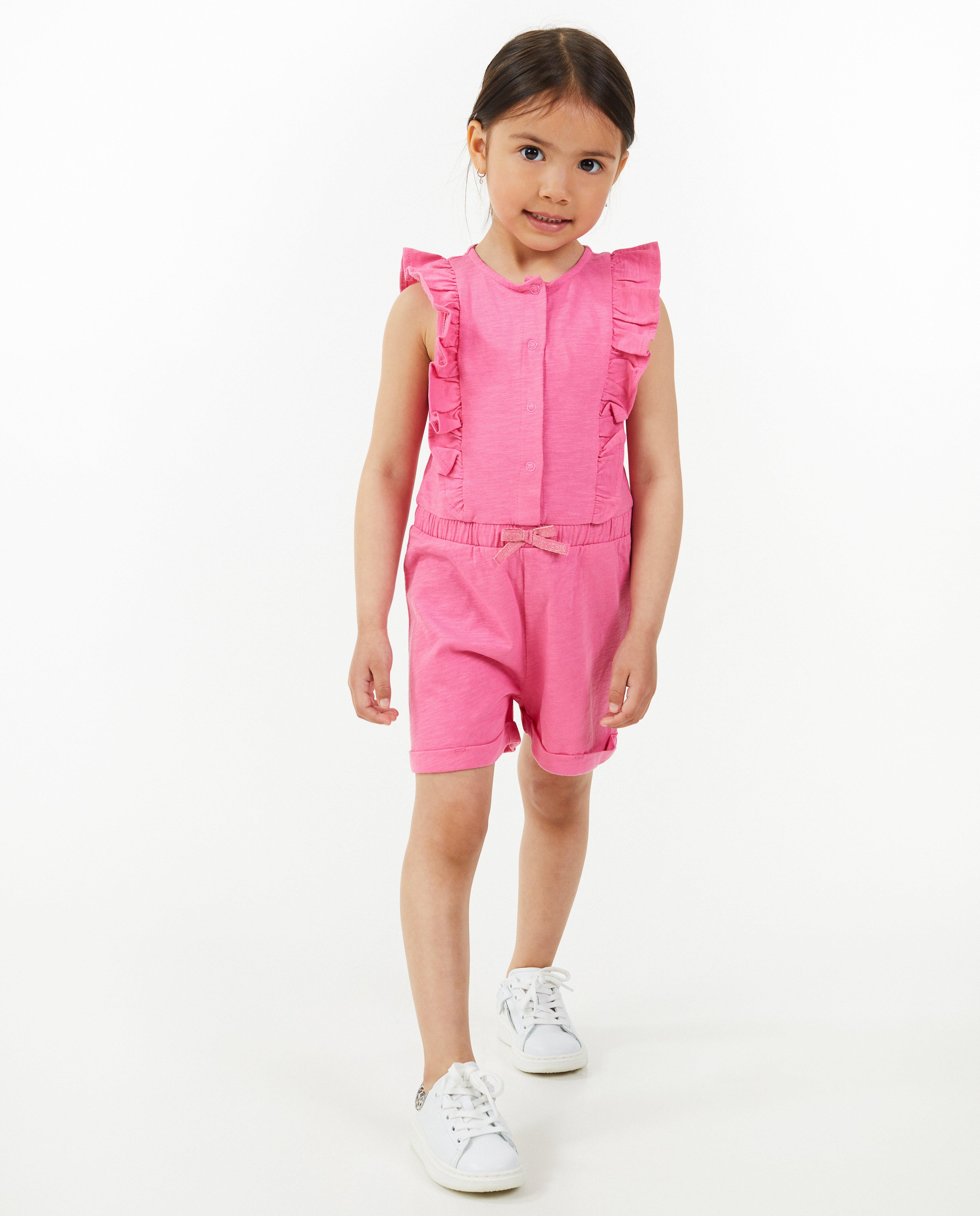 Roze jumpsuit met ruches - null - Besties