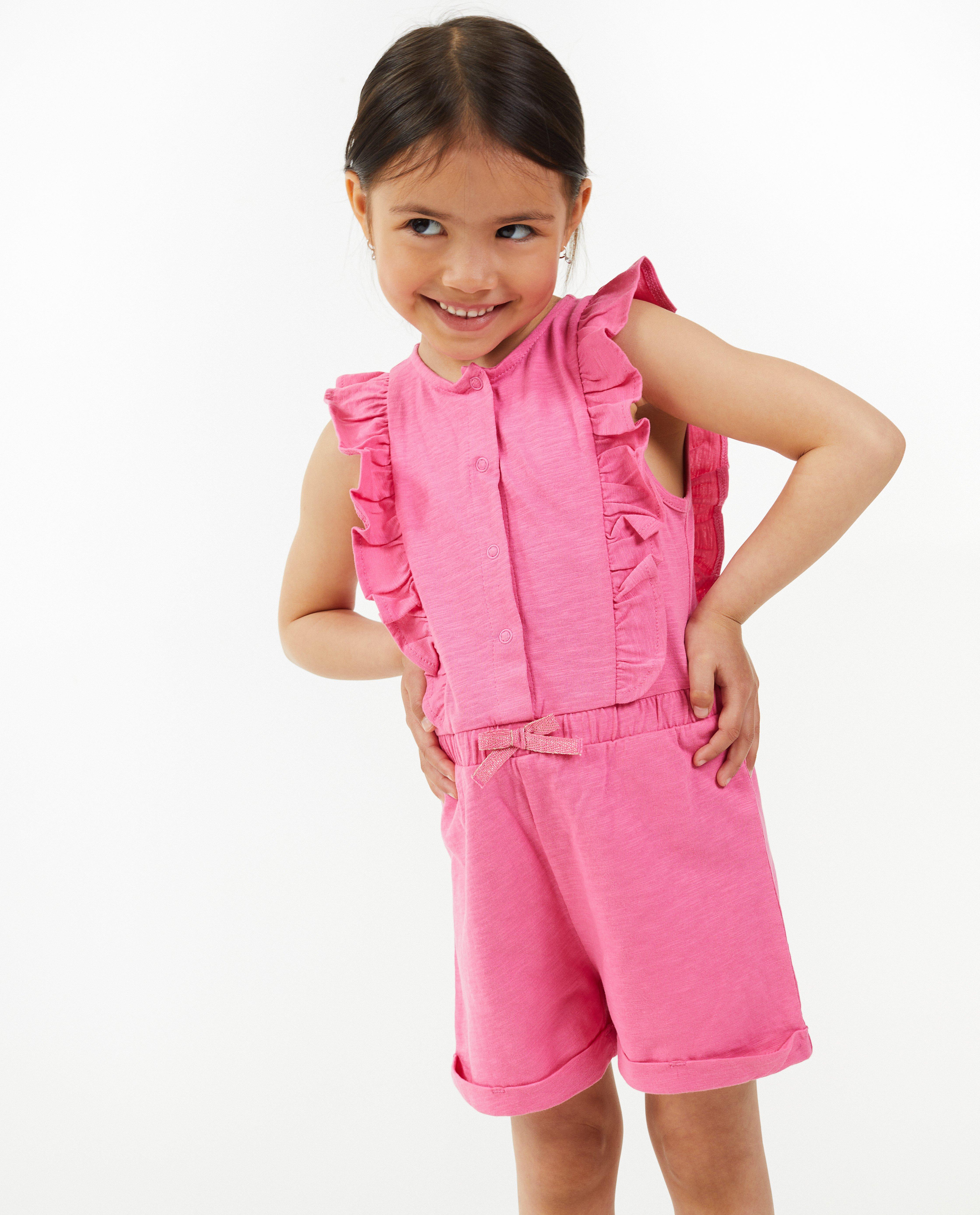 Jumpsuit - Groen jumpsuit met ruches