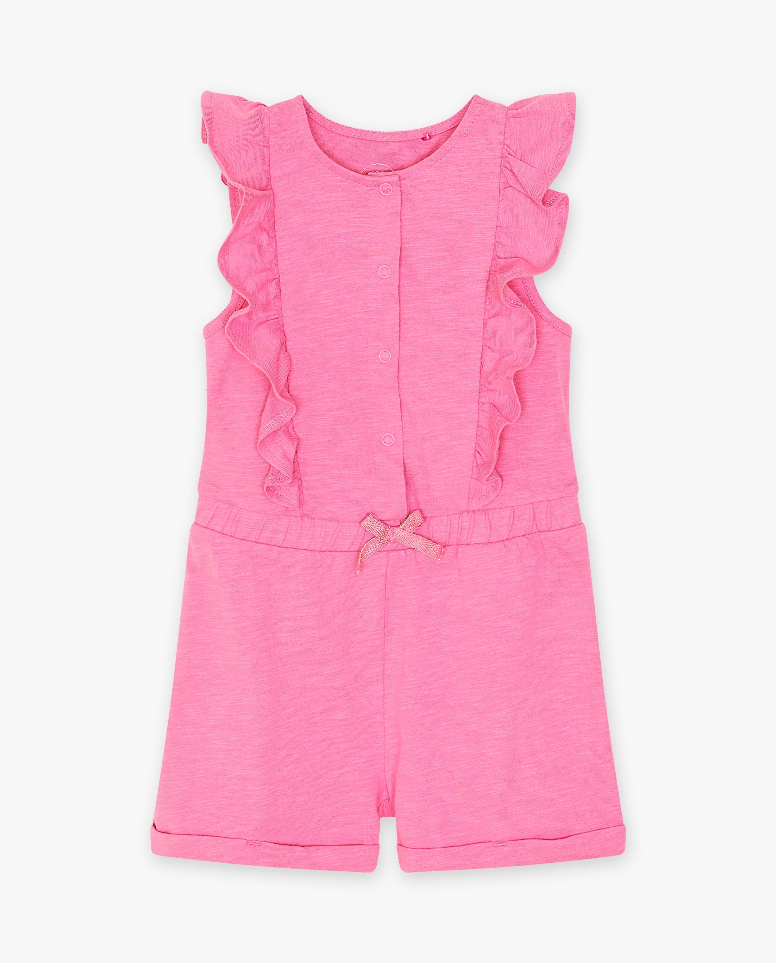 Jumpsuit - Groen jumpsuit met ruches