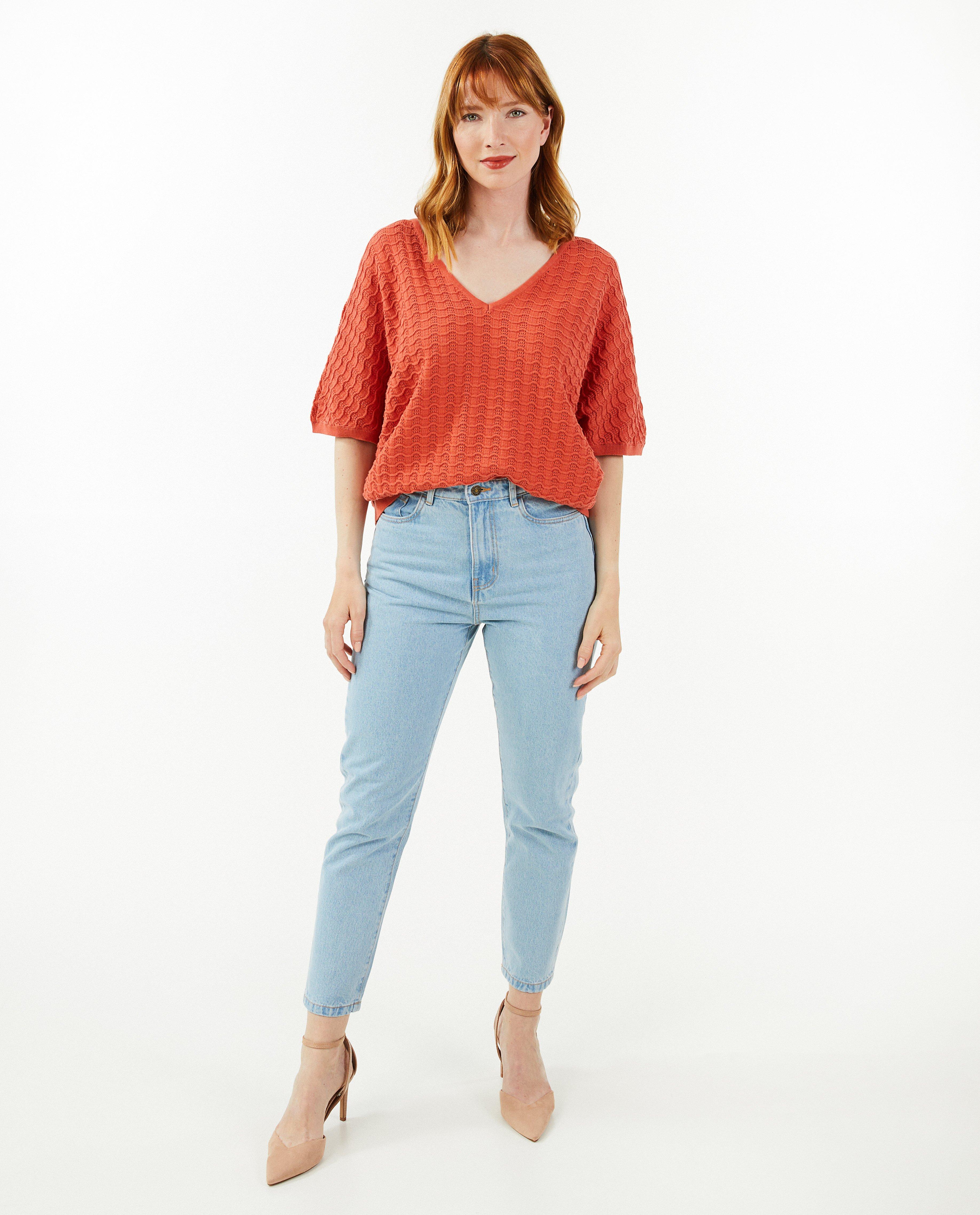 Gebreide top met ajour - null - Dina Tersago