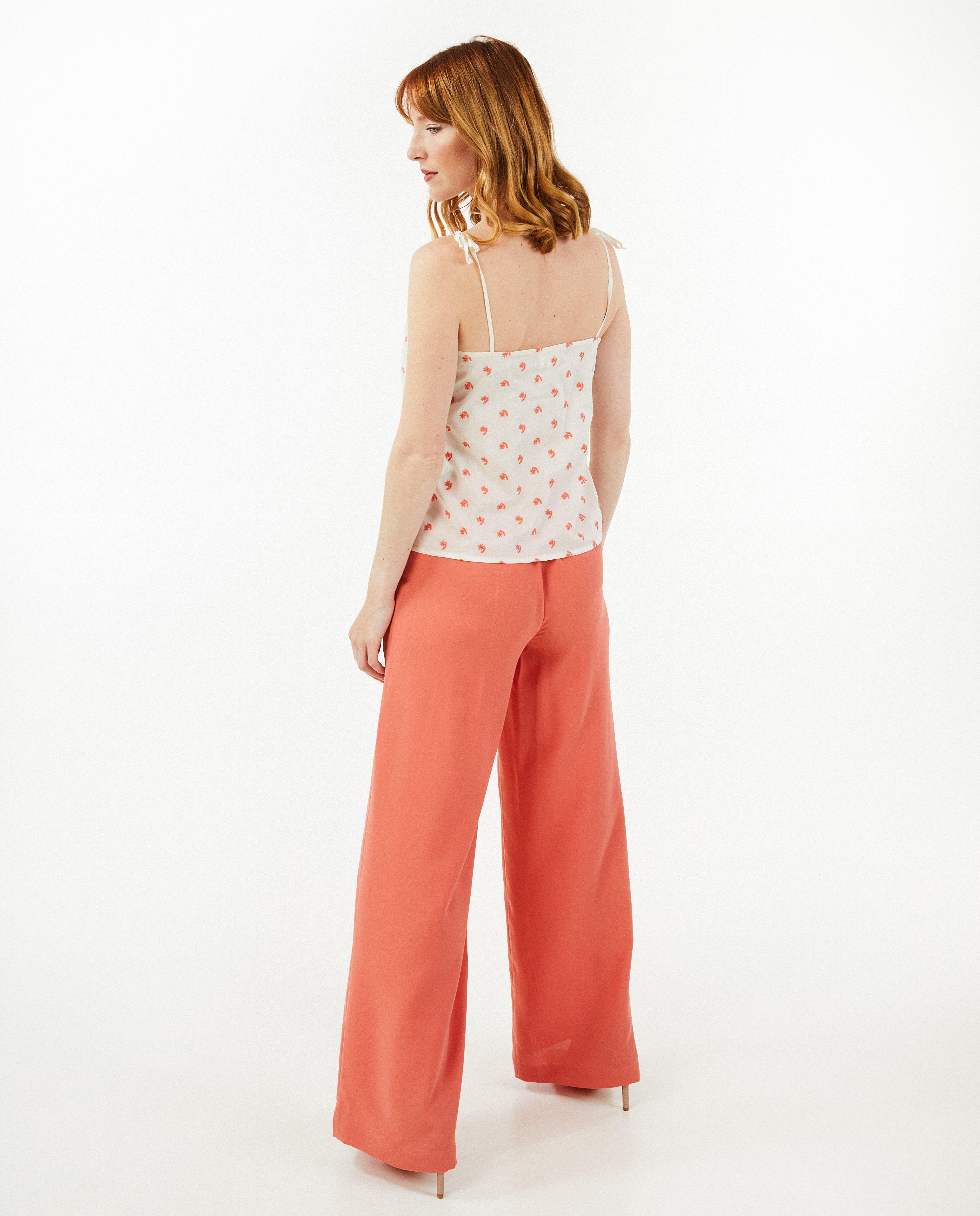Hemden - Top met geborduurde bloemen