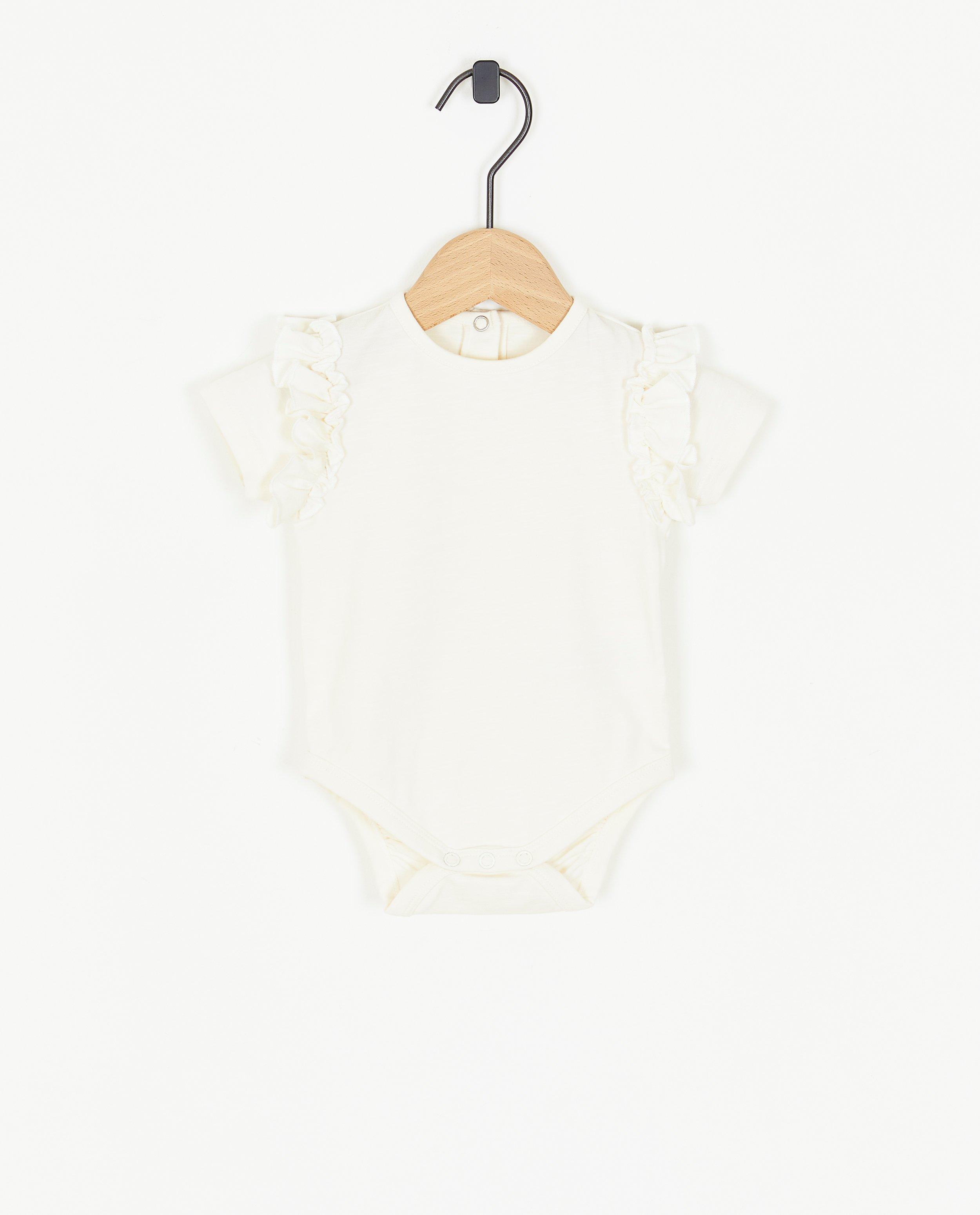 Witte romper met ruches - null - Newborn 50-68