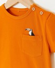 T-shirts - Oranje T-shirt met borduursel